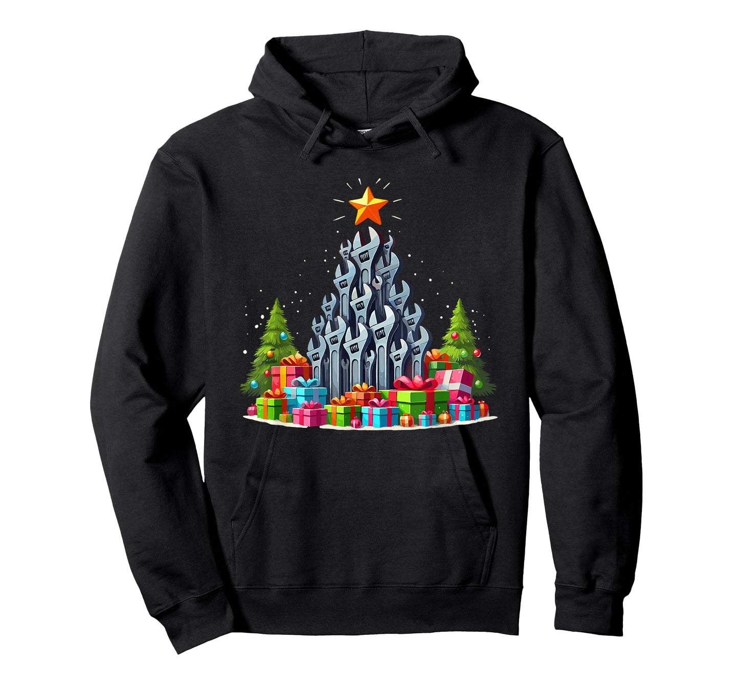 Christmas Tree Wrench Auto Mechanic Handyman T-Shirt