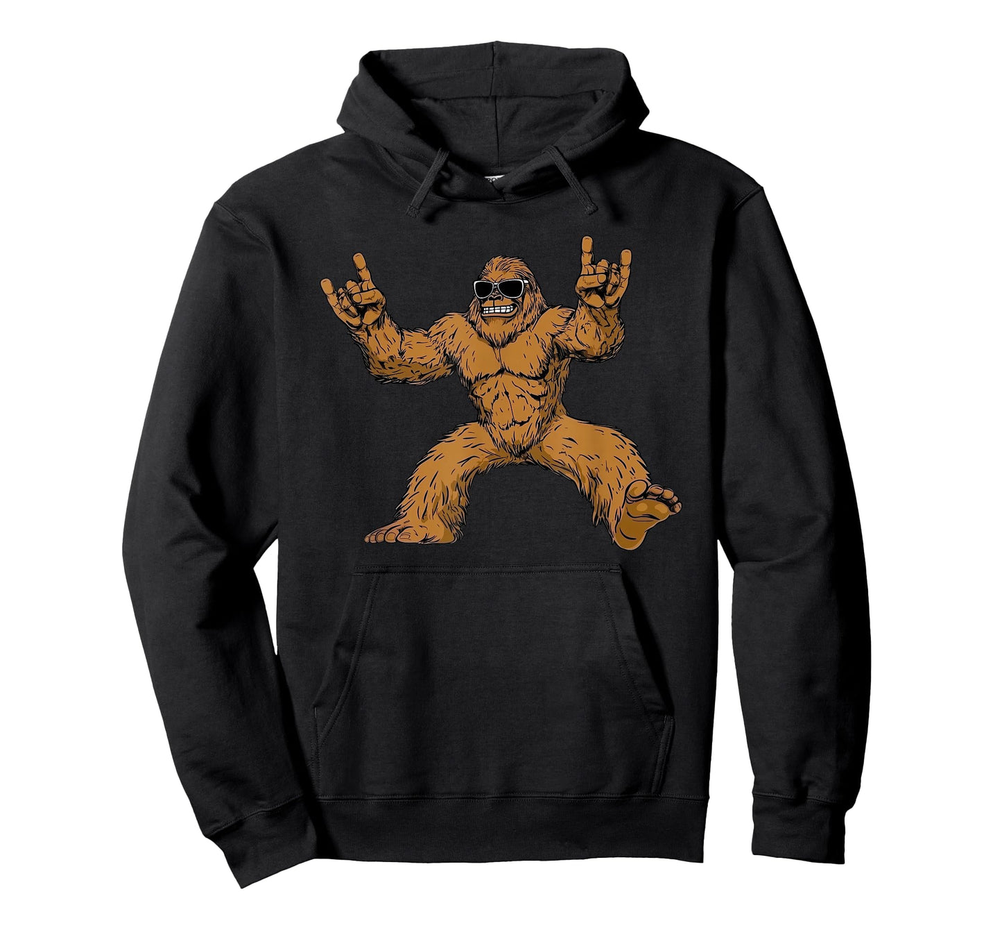 Funny Bigfoot Sasquatch Graphic Tee Men Boys Kids Rock On T-Shirt