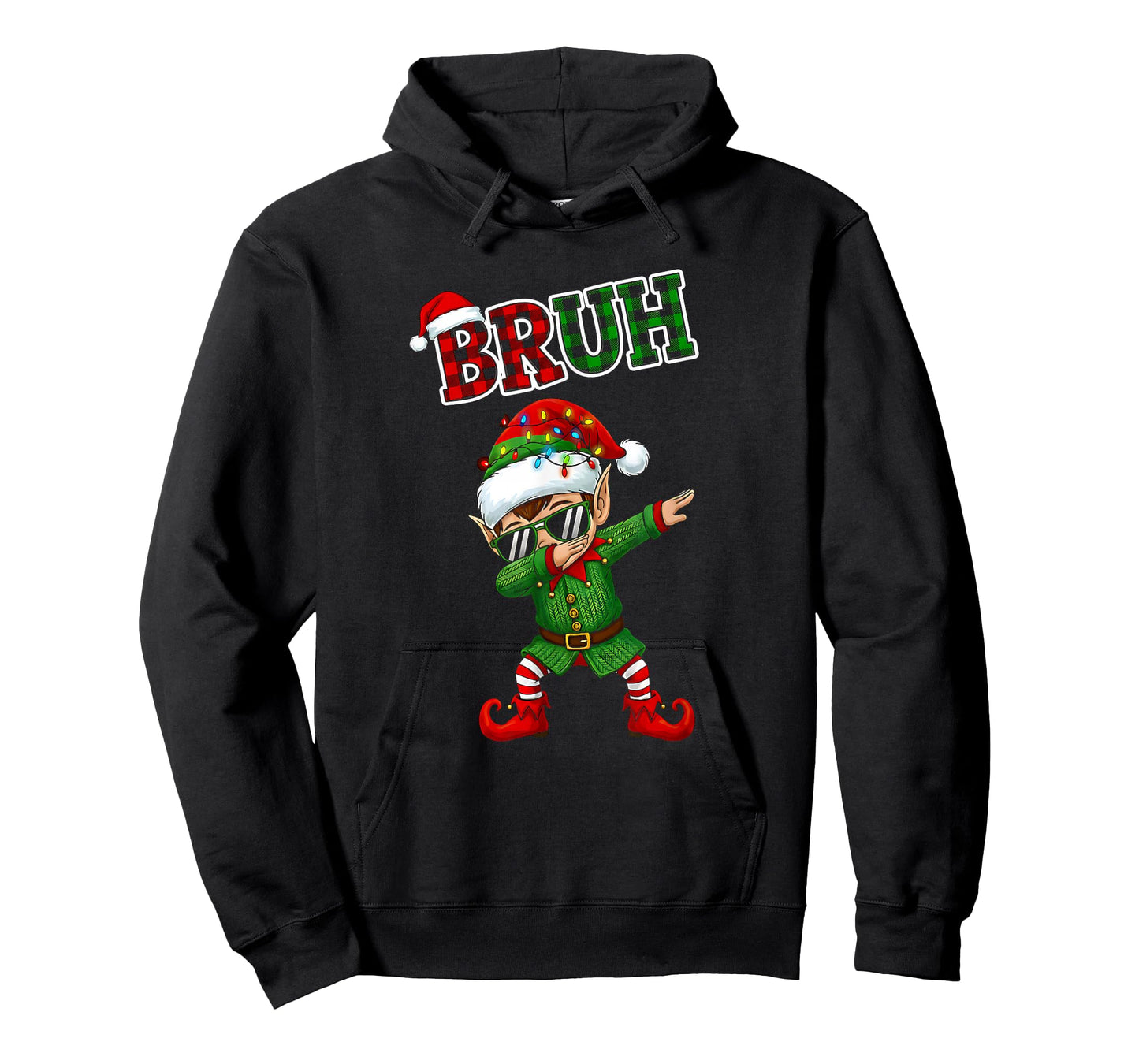 Bruh Dabbing Elf Funny Kids Years Pajamas Christmas Matching T-Shirt