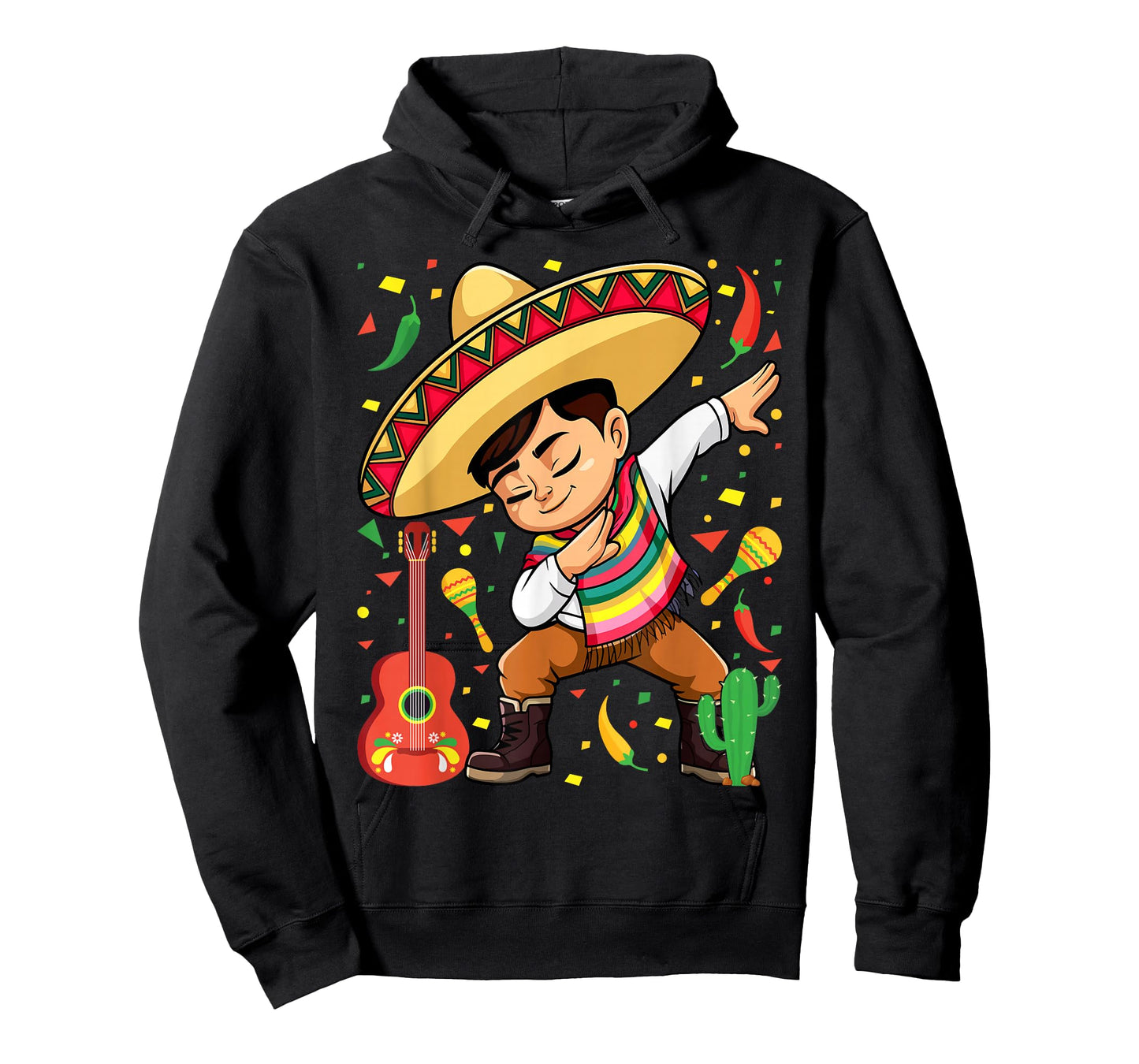 Mexican Boy Dabbing Poncho Cinco de Mayo T-Shirt
