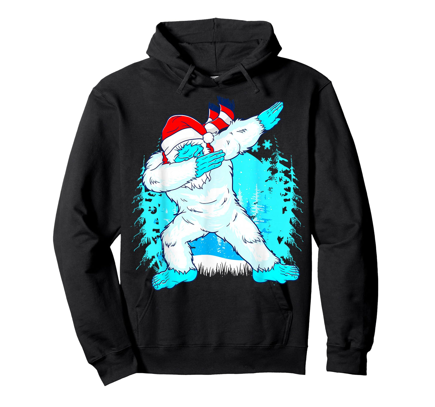 Christmas Dabbing Yeti Abominable Snowman Squatch Kids Boys T-Shirt