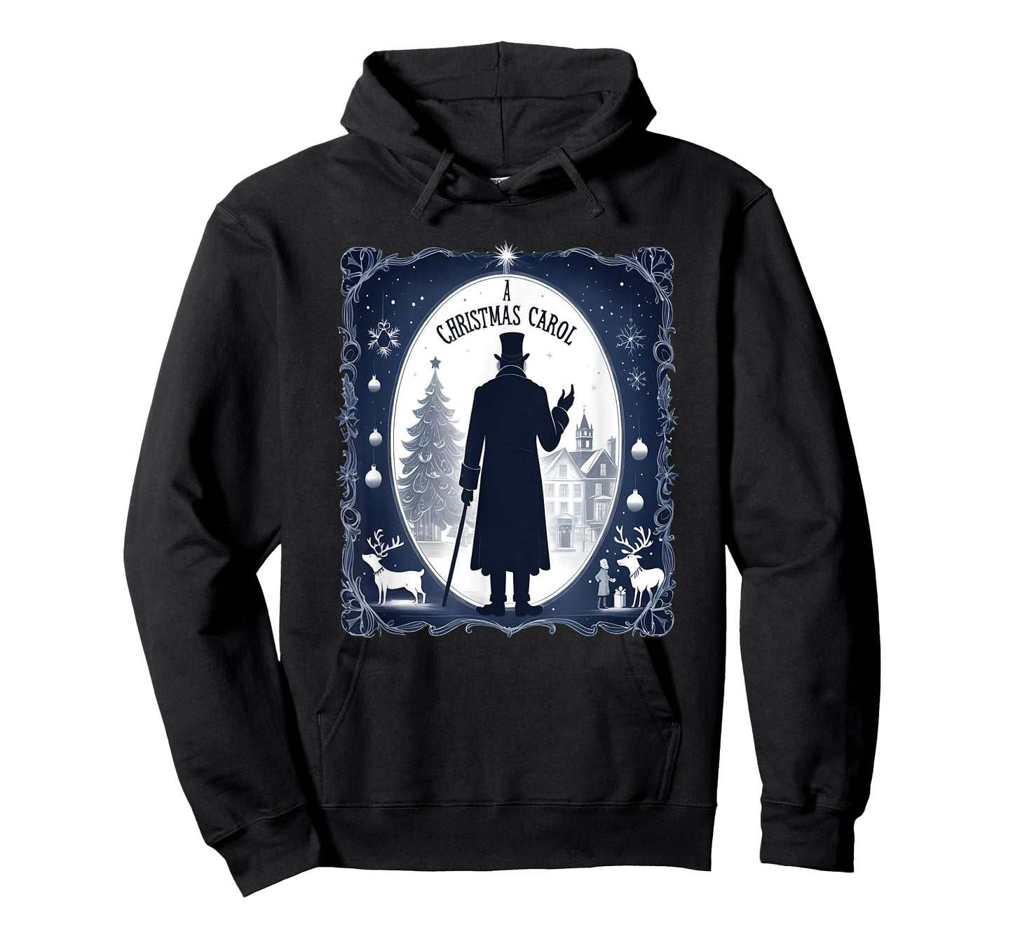 A Christmas Carol with Ebeneezer Scrooge Silhouette T-Shirt