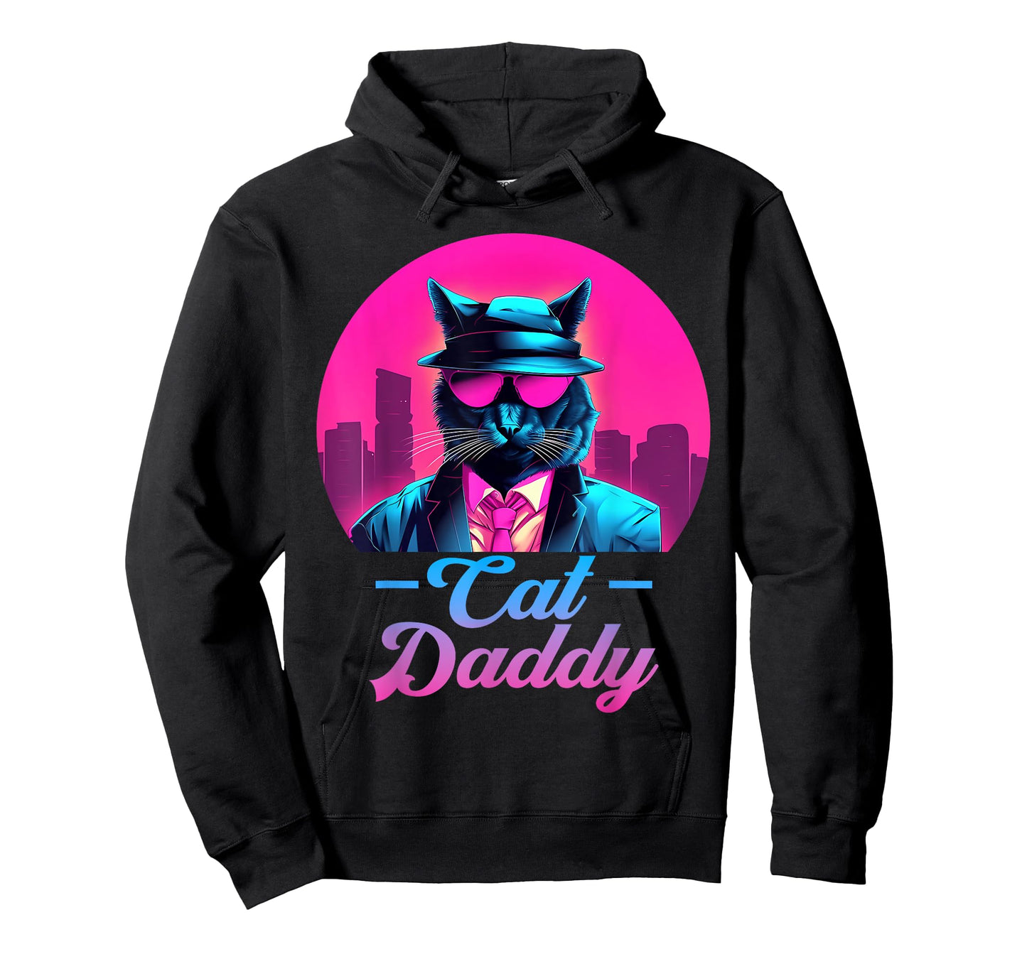 Cat Daddy Vintage Eighties 80s Style Cat Dad Men T-Shirt