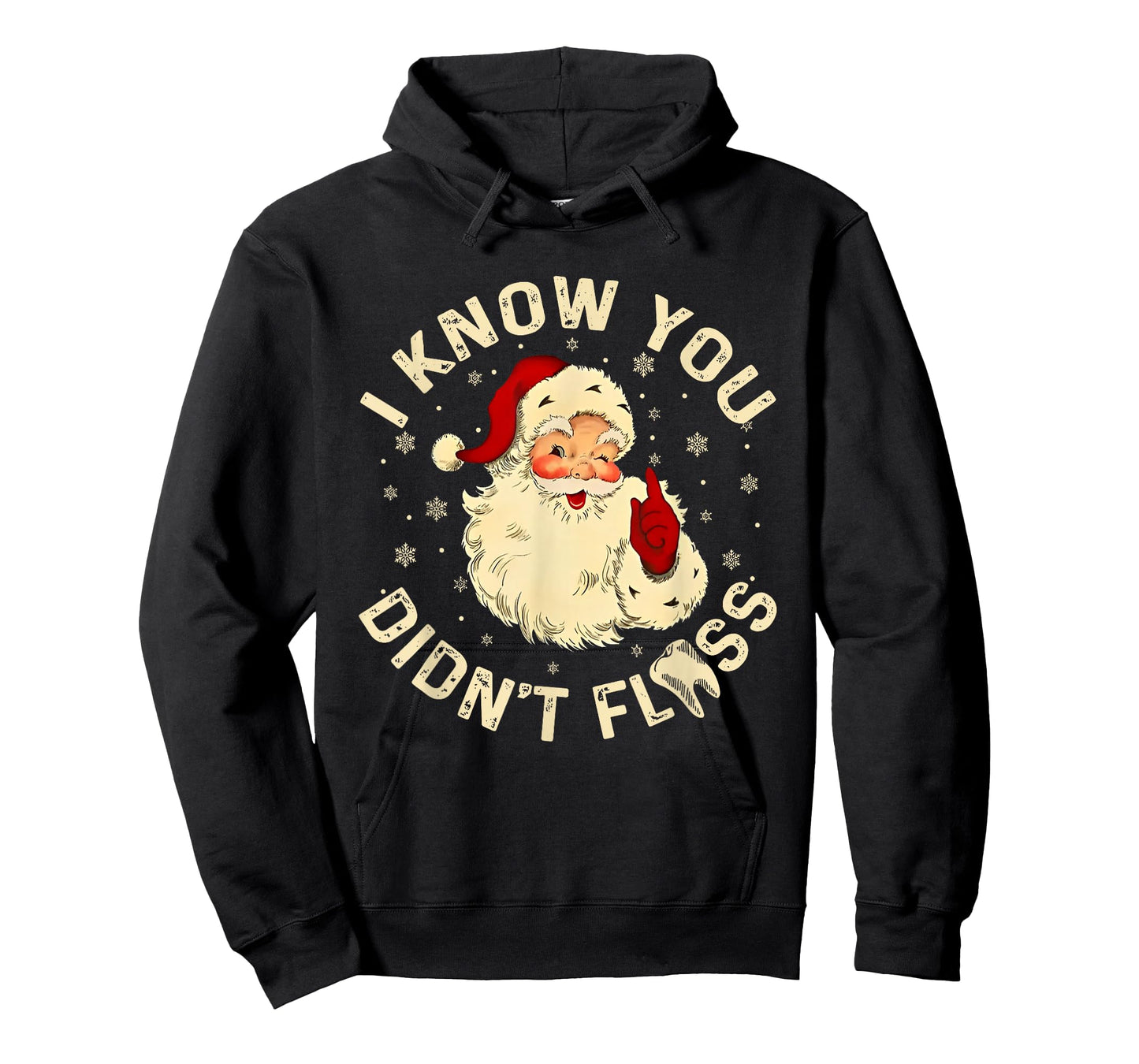 Funny Santa I Know You Didn't Floss Dentist Dental Christmas T-Shirt