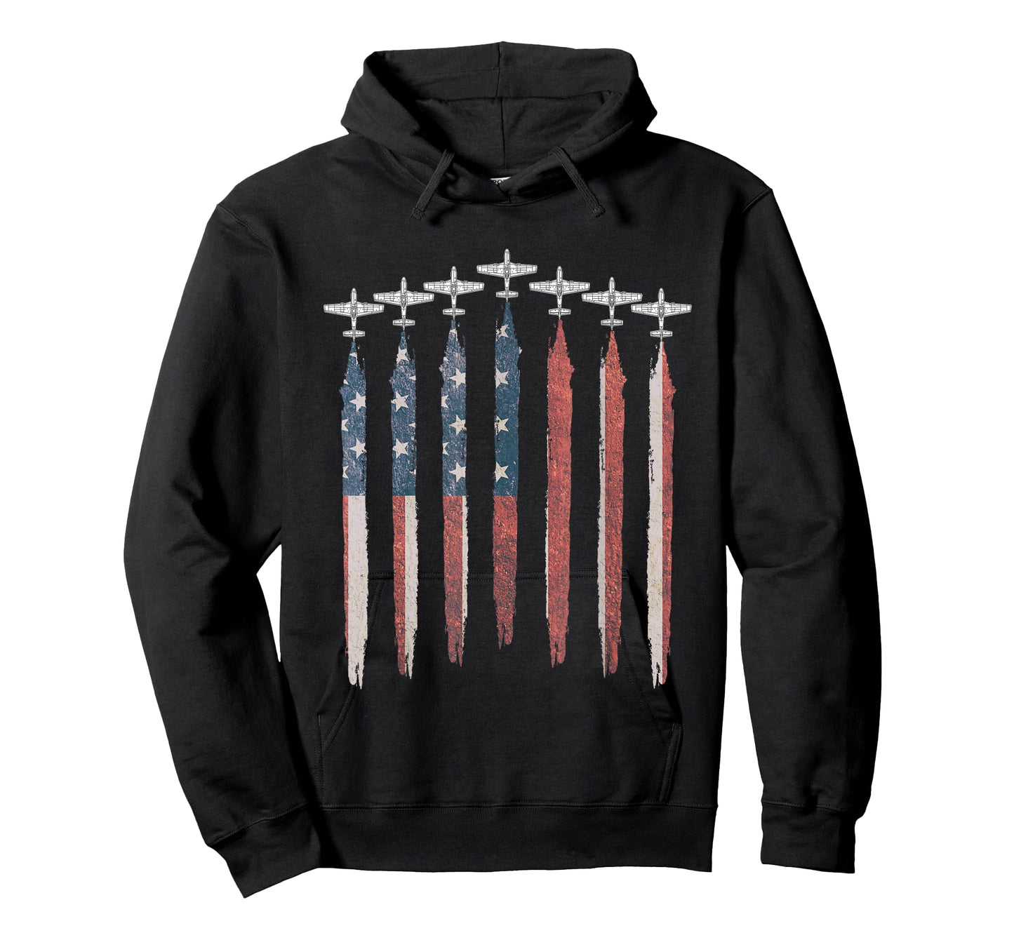 P51D Mustang WW2 Airplane USA Flag Plane P51 July 4th T-Shirt