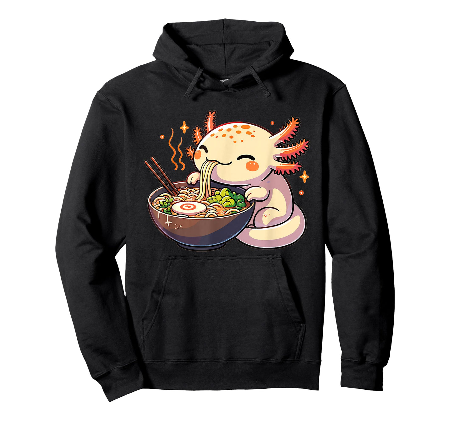 Cute Axolotl Eats Ramen Noodles Axolotls Ramen T-Shirt