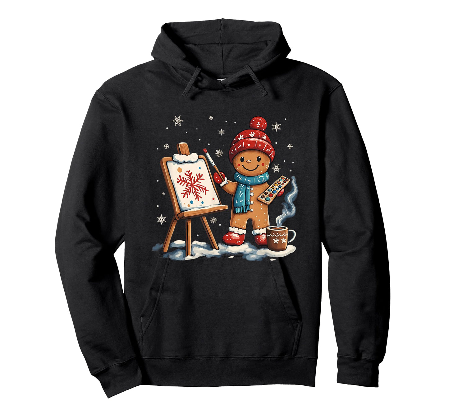 Artist Gingerbread Painter Art Teacher Student Christmas T-Shirt