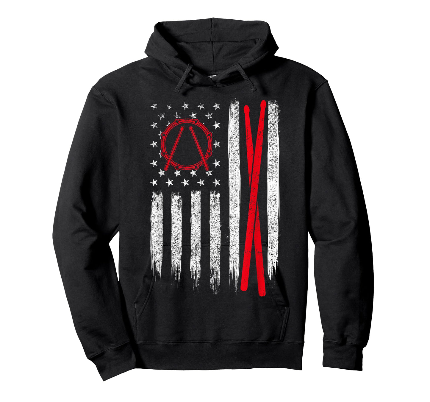 Drumsticks - USA American Flag Drummer Drumming Percussion T-Shirt