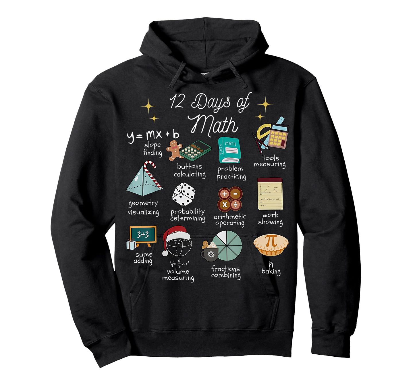 Christmas 12 Days of Math Math Teacher Xmas STEM STEMS T-Shirt