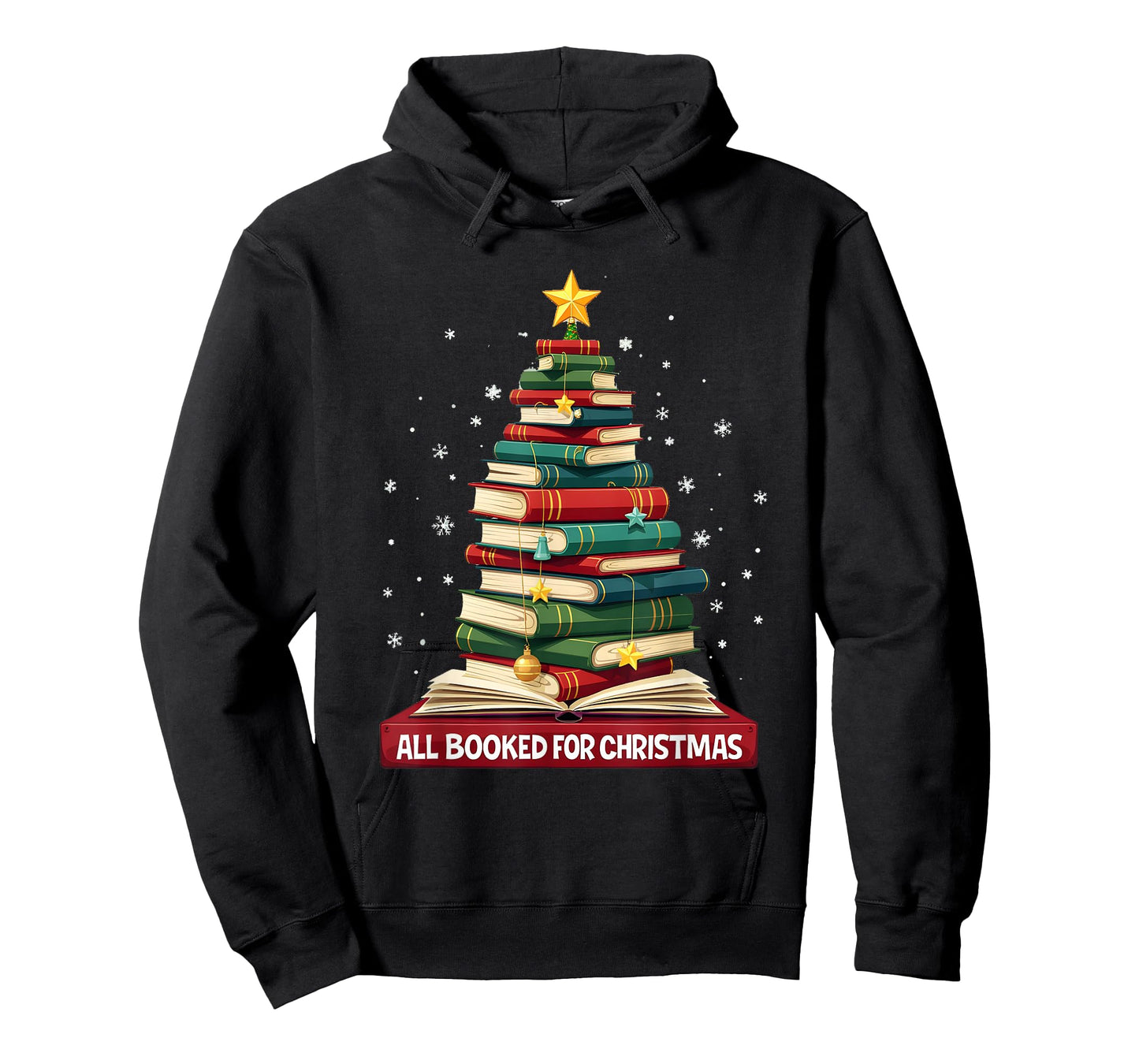 All Booked For Christmas Reading Book Lover Holiday Reader T-Shirt