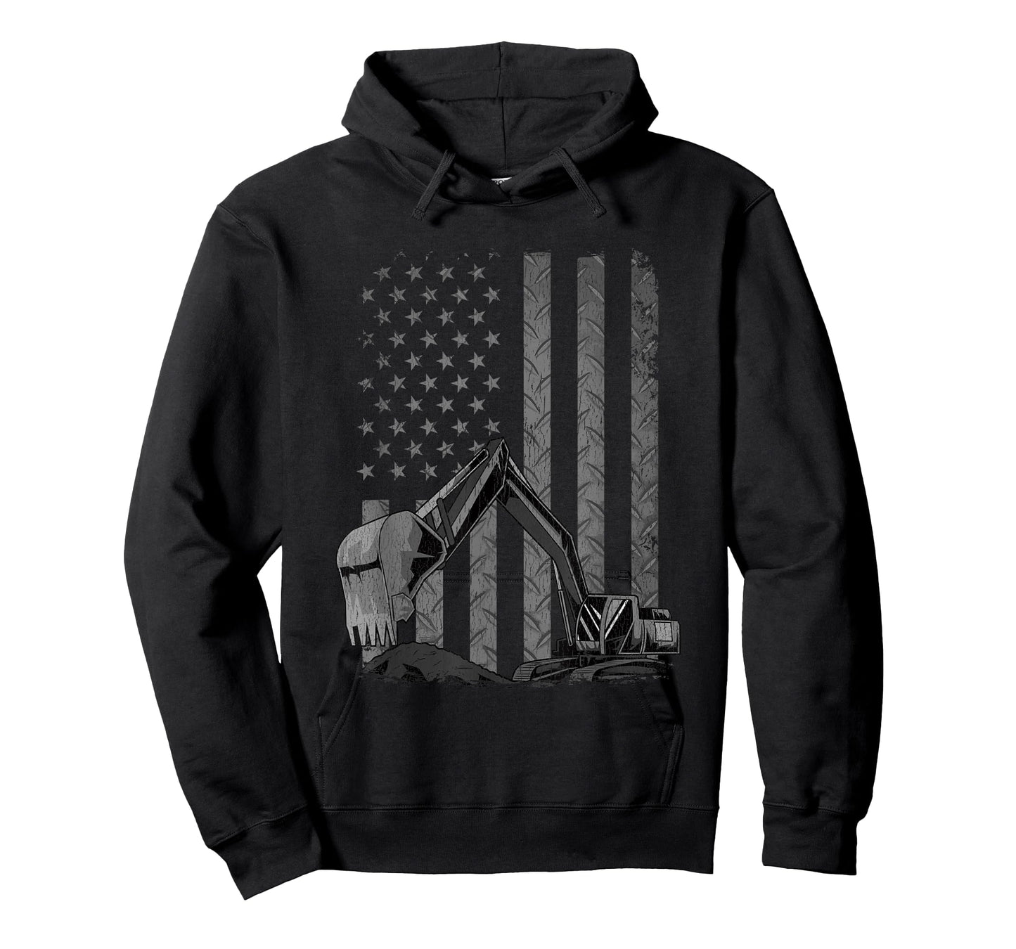 Patriotic Construction Worker Excavator Operator Digger Cool T-Shirt