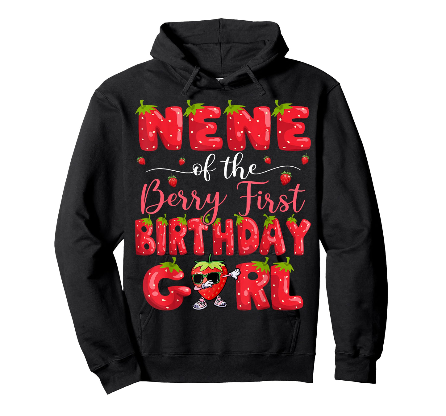 Nene Of The Berry First Birthday Girl Strawberry Dabbing T-Shirt