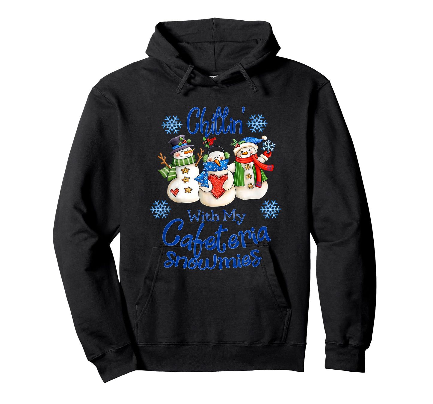 Chilling' With My Cafeteria Snowmies Snowman Lunch Lady Xmas T-Shirt