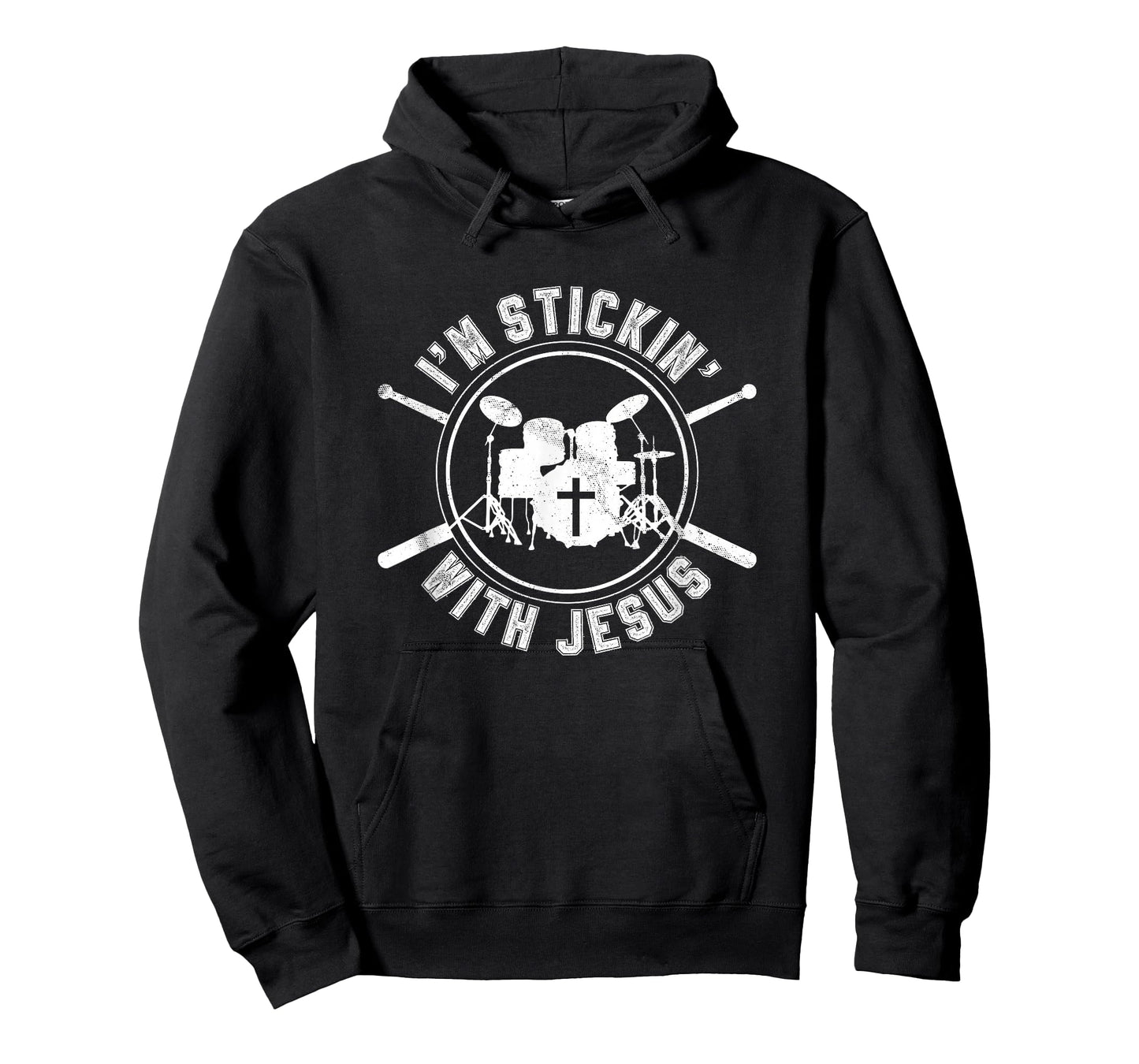 I'm Stickin with Jesus Christian Drummer T-Shirt Drum Sticks T-Shirt