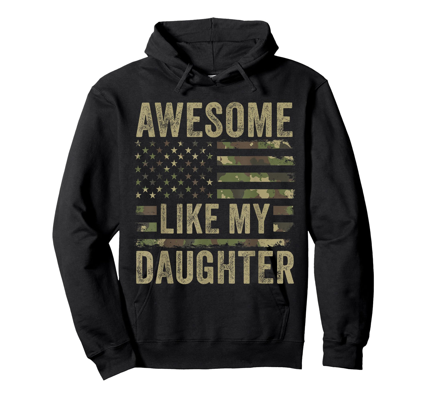 Awesome Like My Daughter Funny Fathers Day 2024 Camo Dad T-Shirt