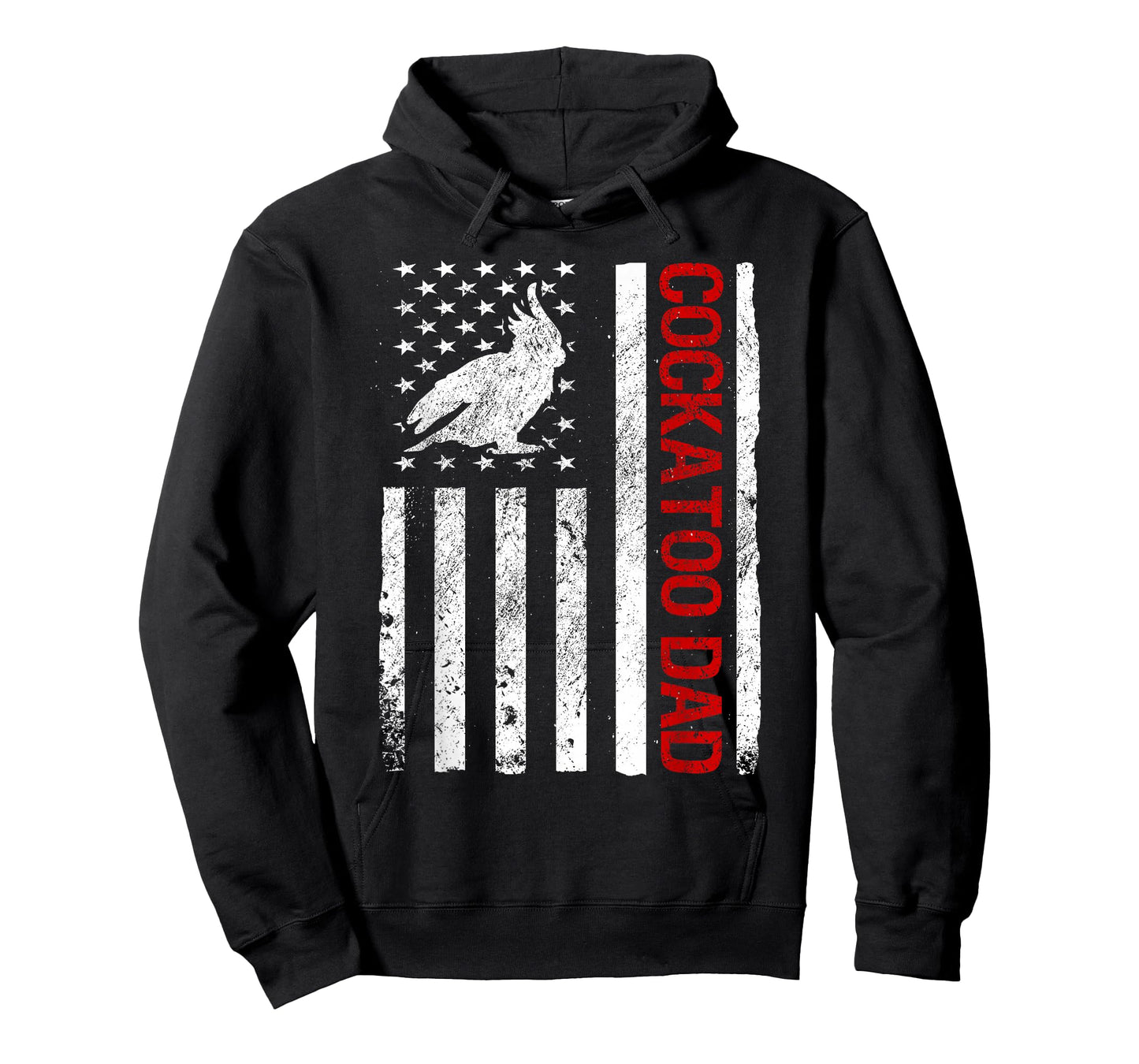 Cockatoo Dad American USA Flag Funny Bird Lover Men T-Shirt