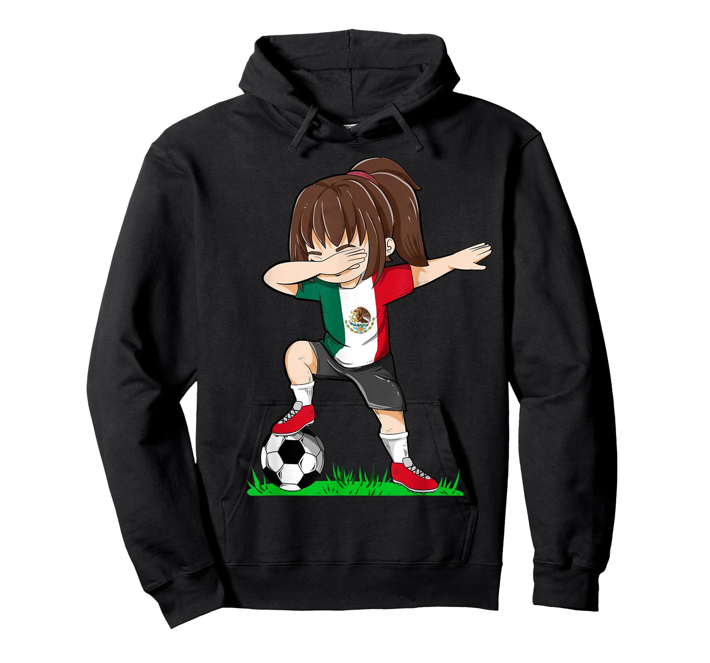 Soccer Mexico Jersey Shirt Mexican Flag Football Girls Dab T-Shirt
