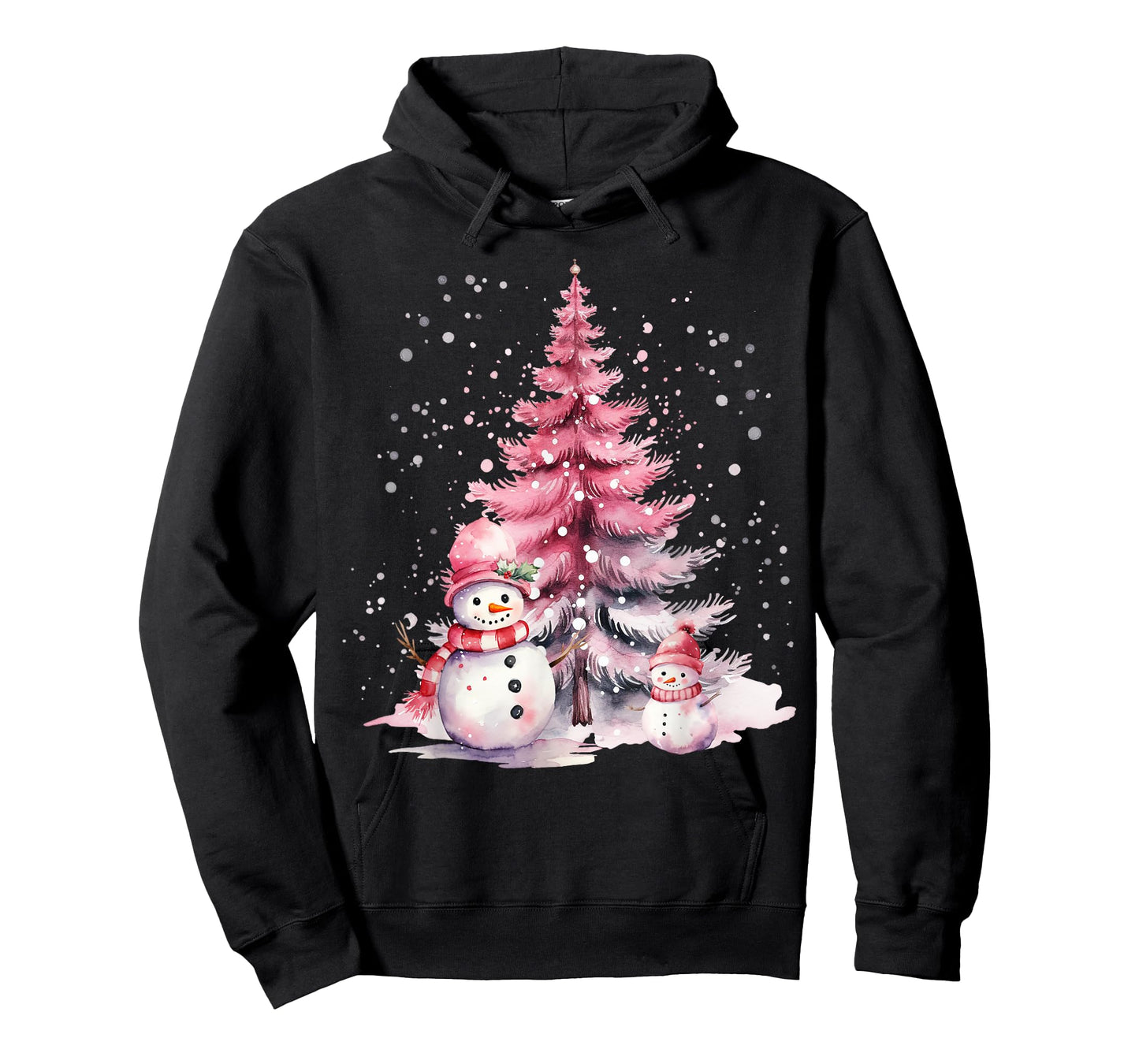 Pink Christmas Winter Snow Snowman Pastel Winter Wonderland T-Shirt