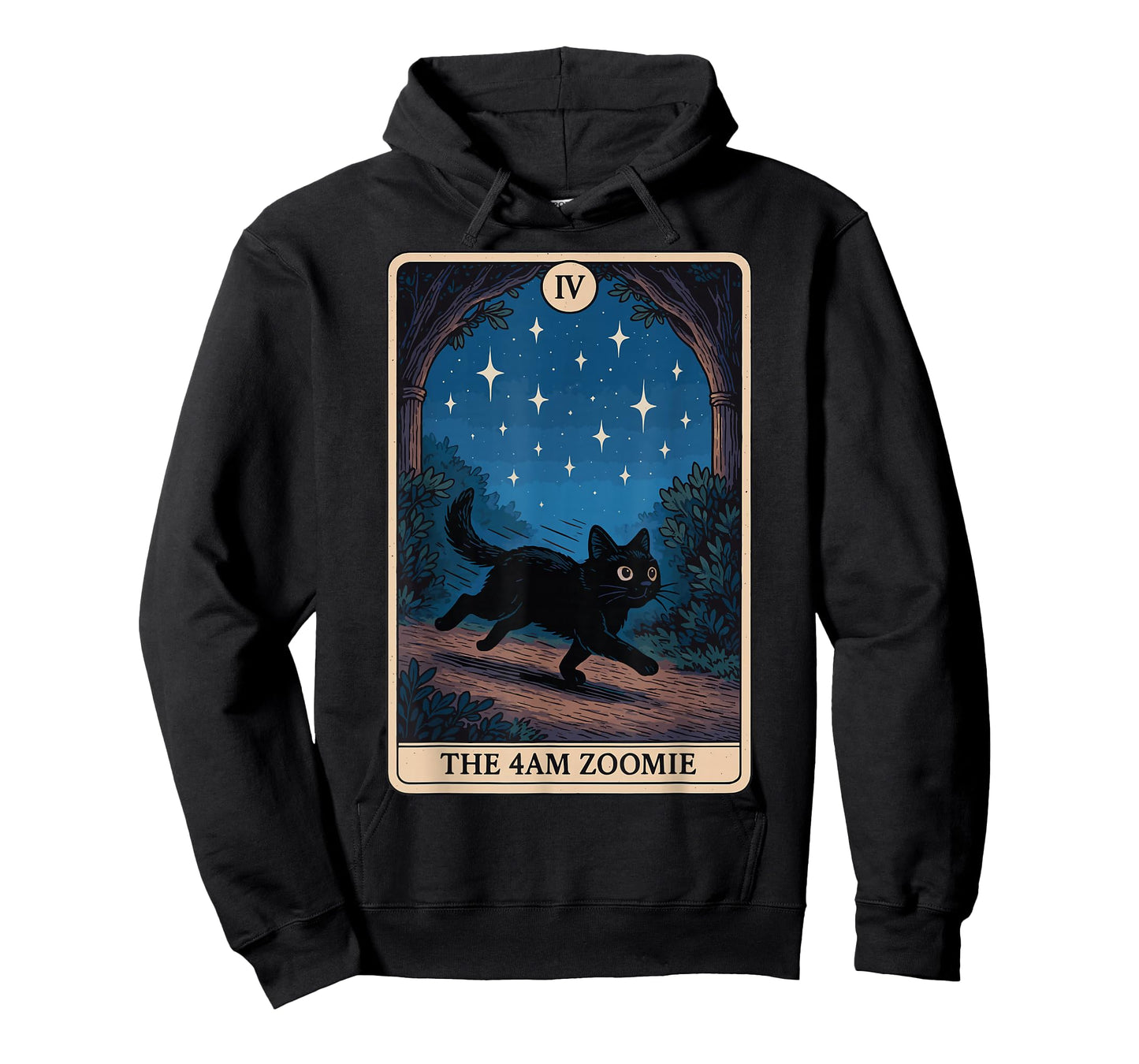 The 4AM Zoomie Cat Tarot Card T-Shirt