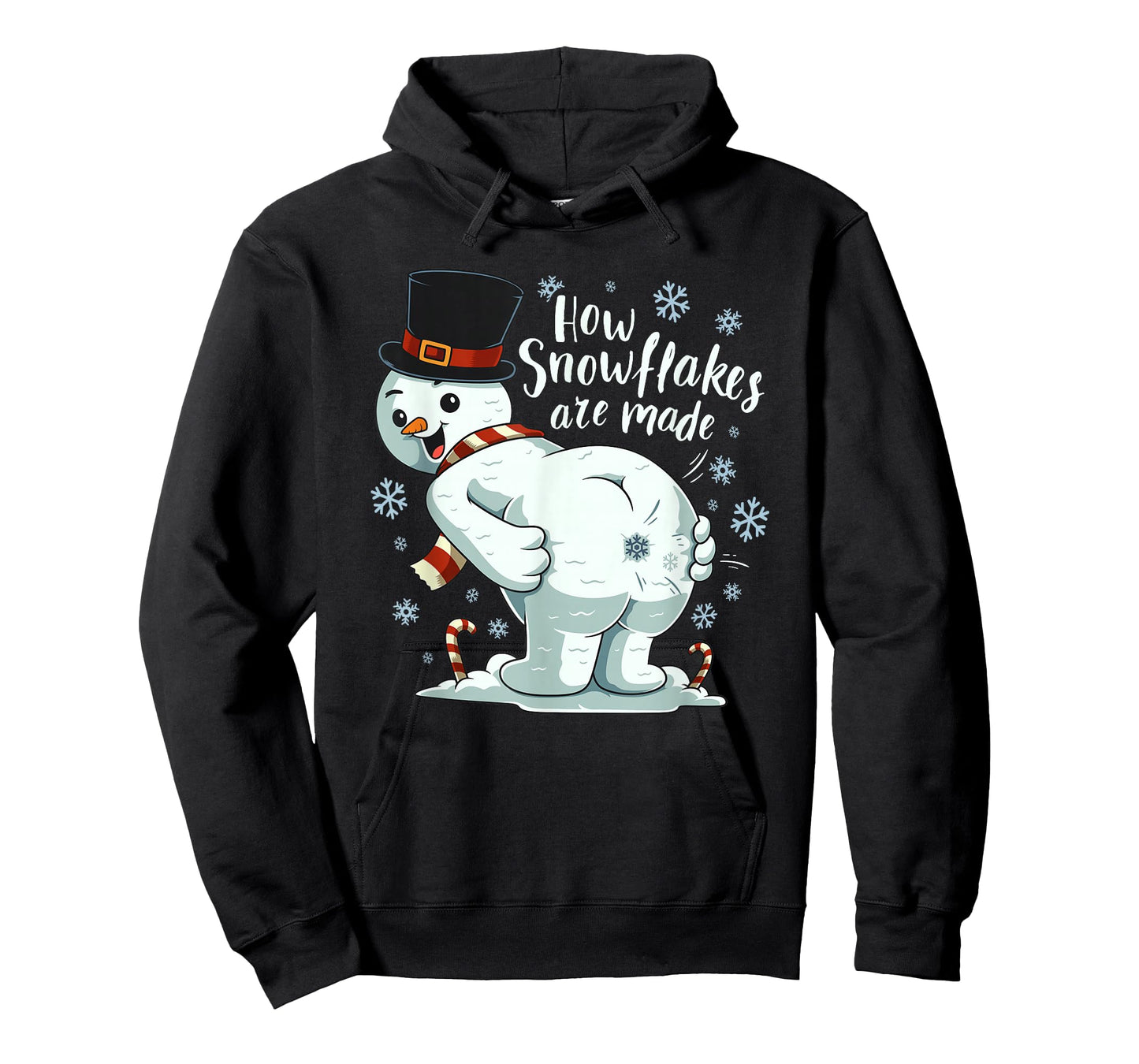 Farting Snowman Making Snowflake Christmas Winter T-Shirt