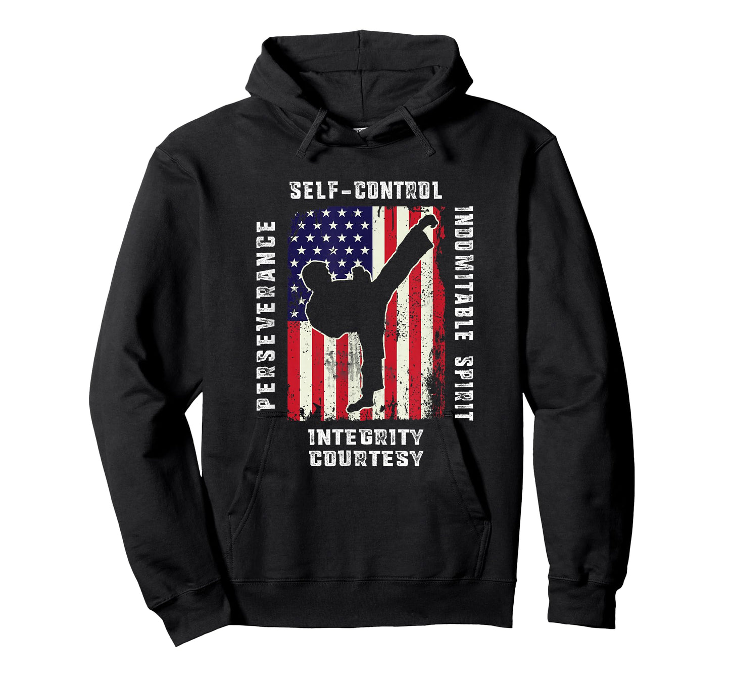 Cool American Flag Taekwondo Gift | Tae Kwon Do Martial Arts T-Shirt Small