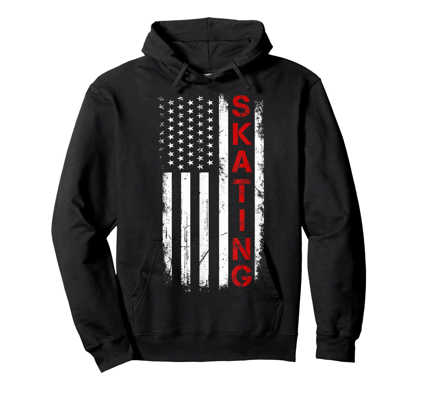 American Us Flag Skating Roller Blading Inline Speed Skating T-Shirt