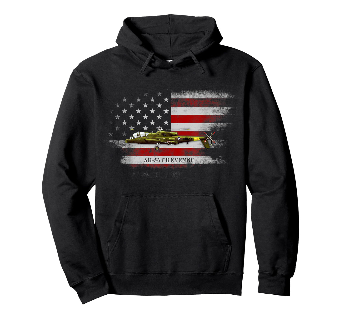 AH-56 Cheyenne Helicopter USA Flag Helicopter Pilot Gifts Women Men T-Shirt