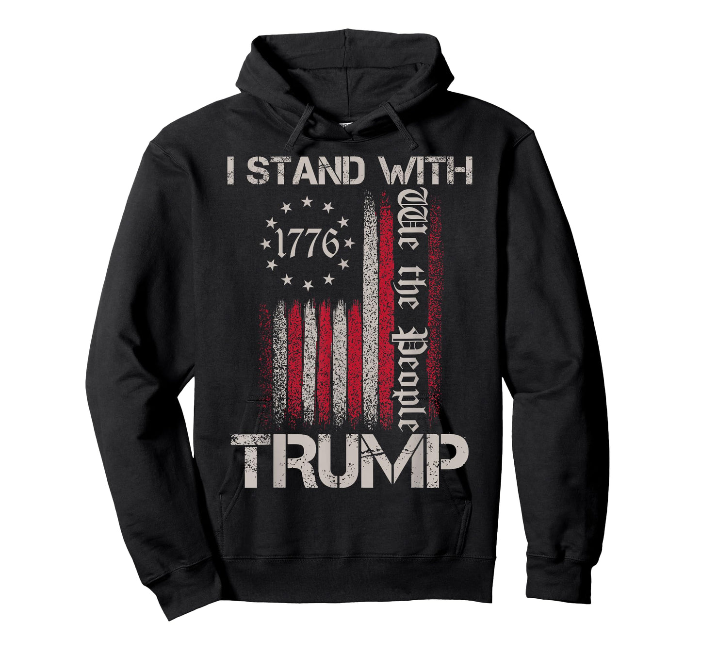 I Stand With Trump American Flag Men Woman USA Vintage Tee T-Shirt