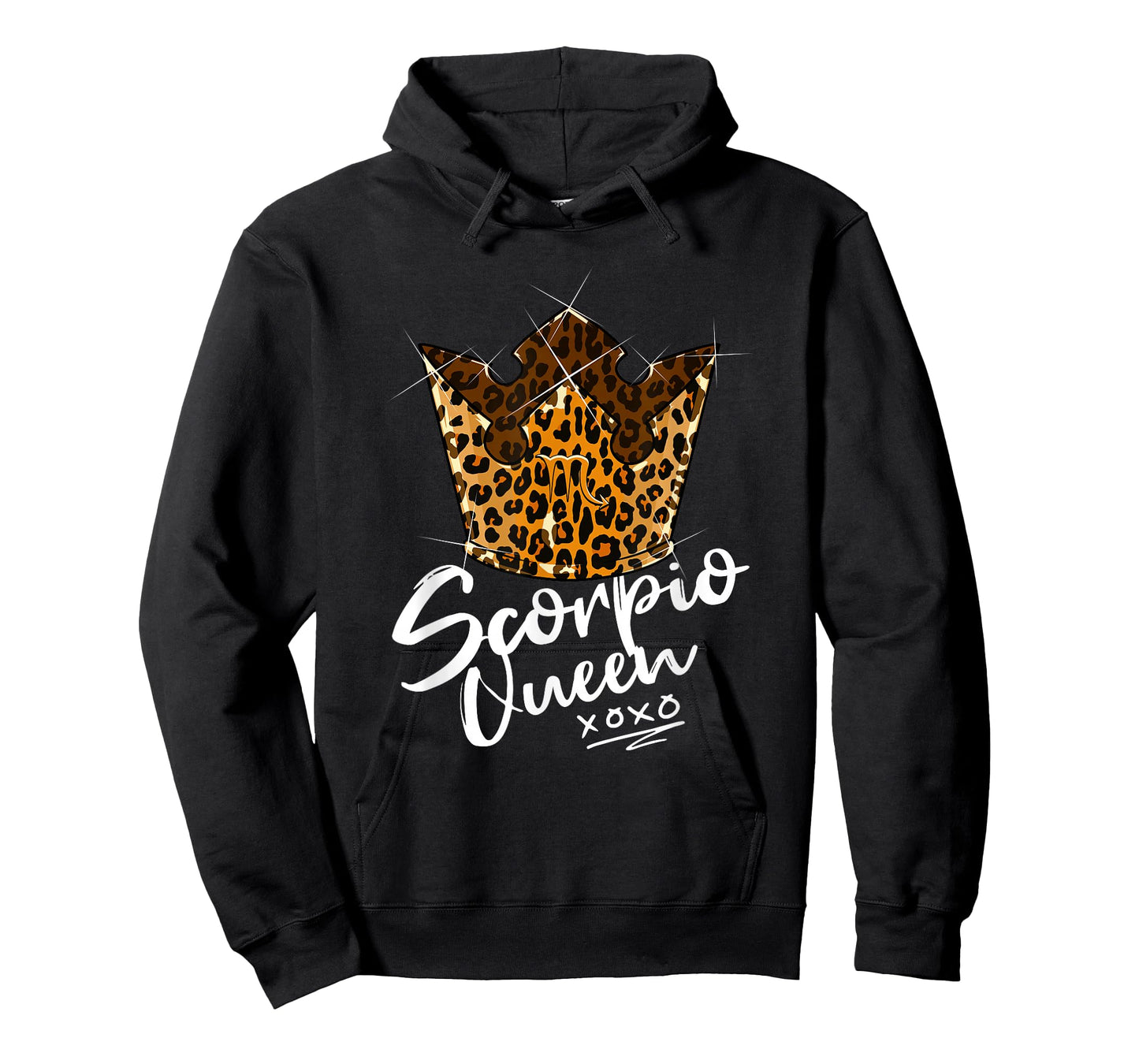 Leopard Scorpio Queen Zodiac Sign with Leopard Pattern Crown T-Shirt