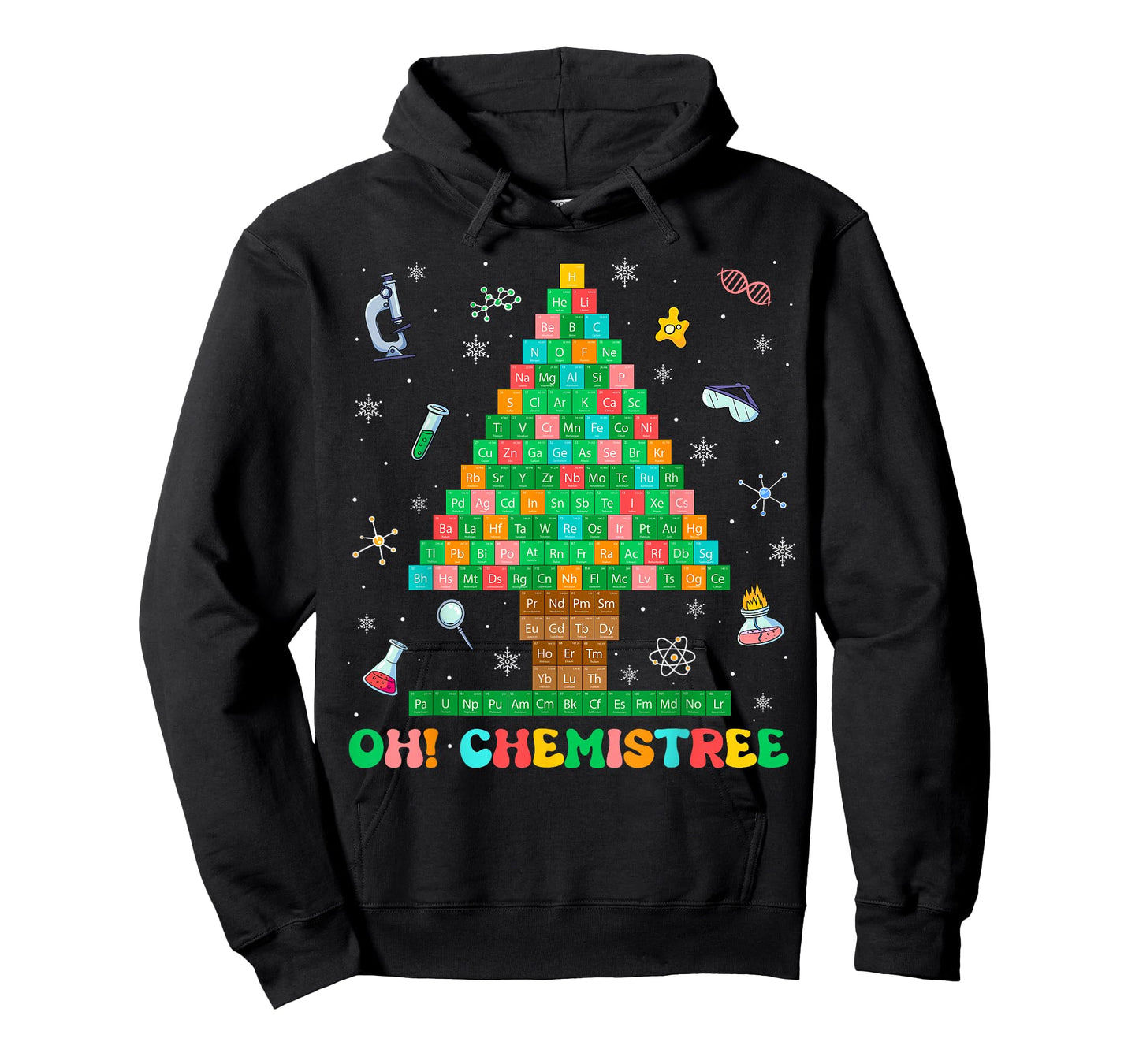 Oh Chemistree Chemistry Xmas Tree Science Periodic Table T-Shirt