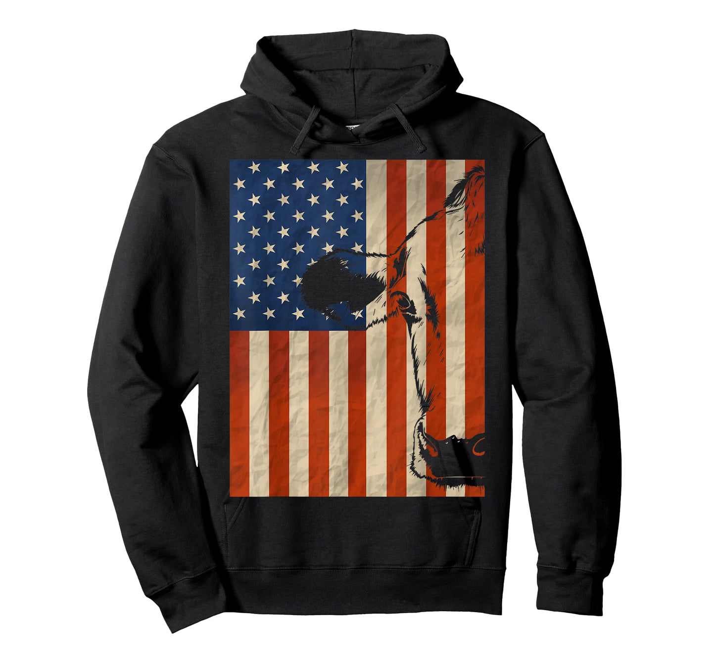 Cow American Flag Cattle Animal Lover Patriotic 4th of July T-Shirt