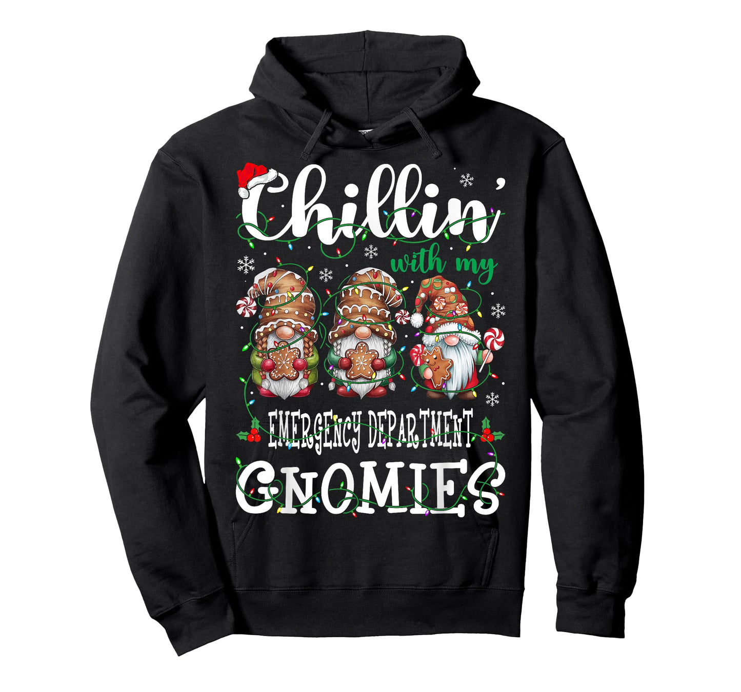 Chillin With My Emergency Department Gnomies Christmas ED T-Shirt