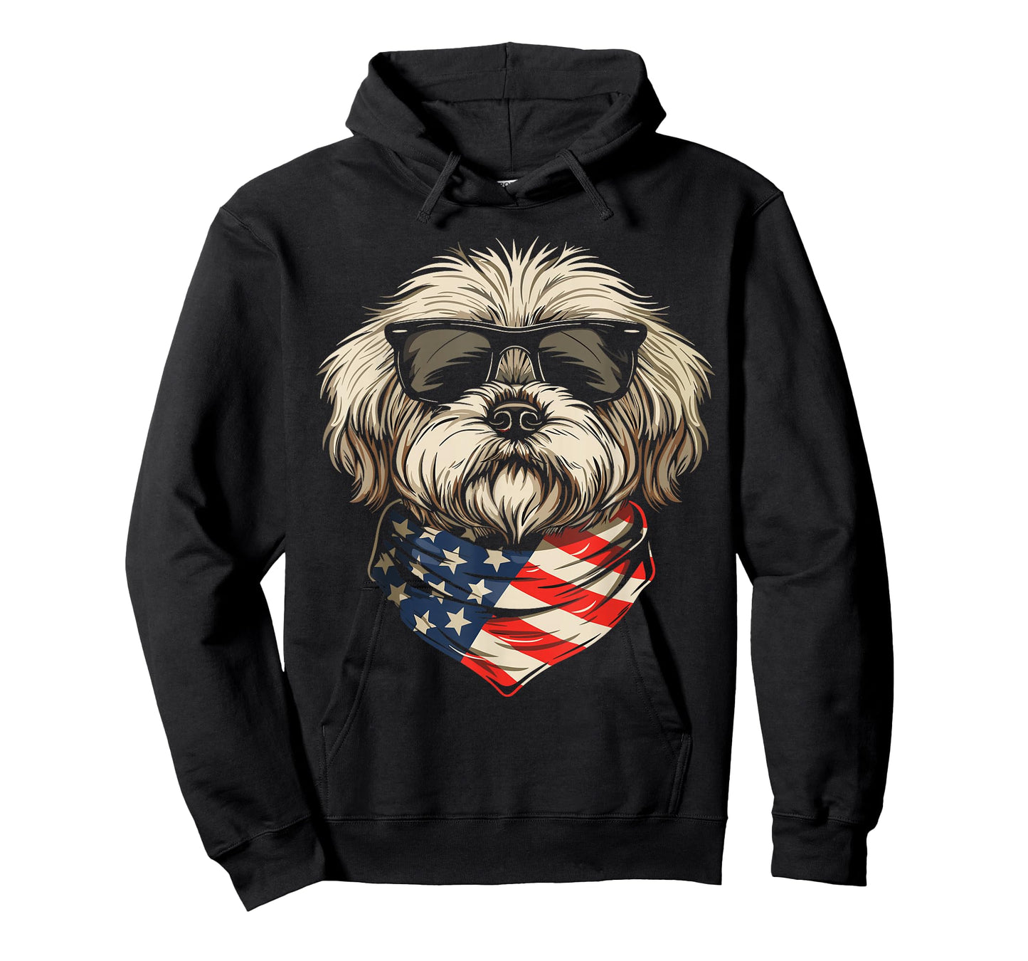 Patriotic American Shih Tzu USA Flag Dog 4th Of July T-Shirt