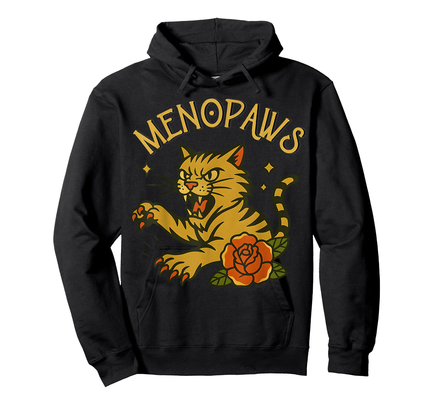Funny Menopause Cat Pun Menopausal Women's Gag Joke Humor T-Shirt