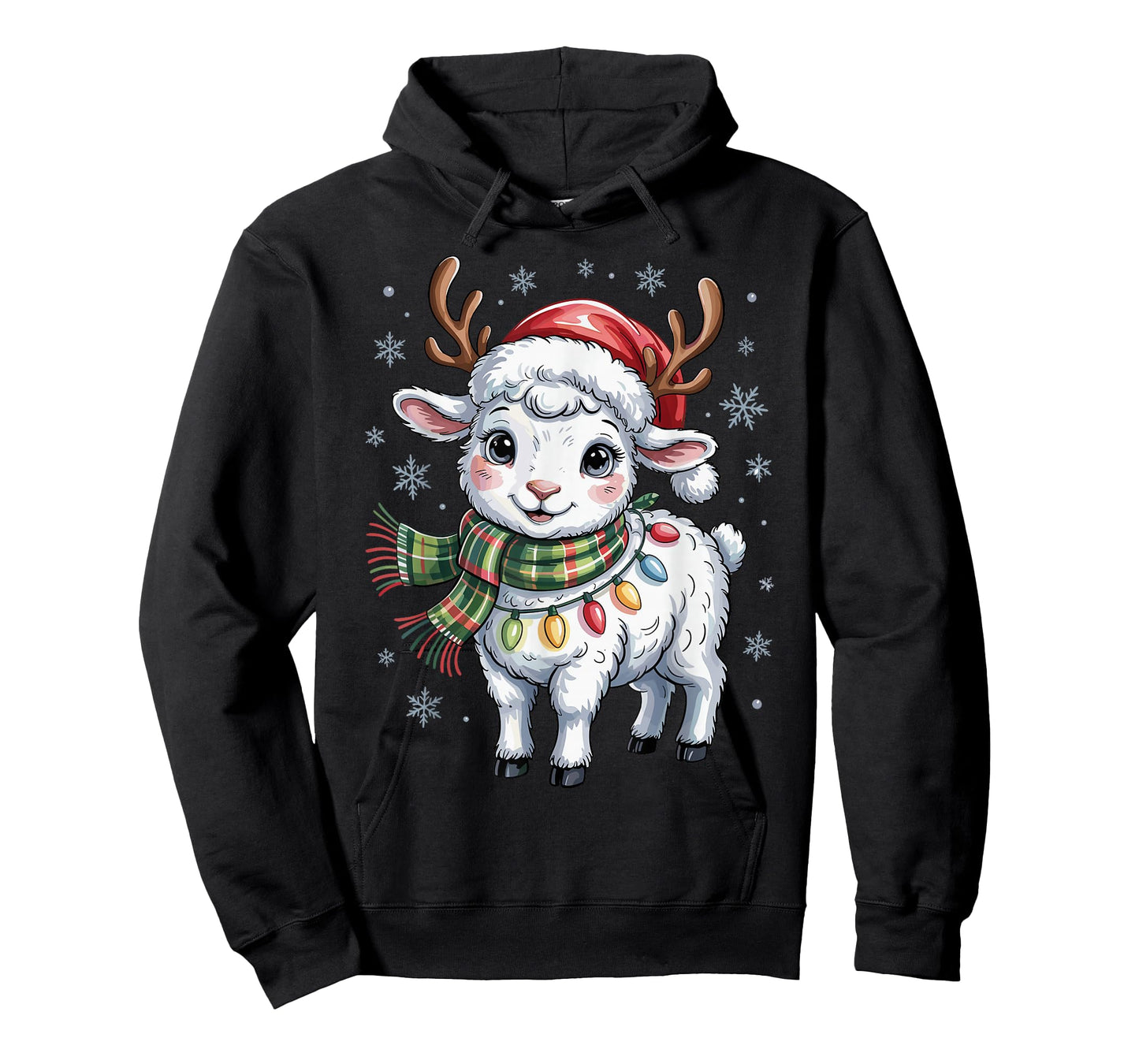 Cute Lamb Christmas Funny Animal Lover Farmer Holiday Pajama T-Shirt