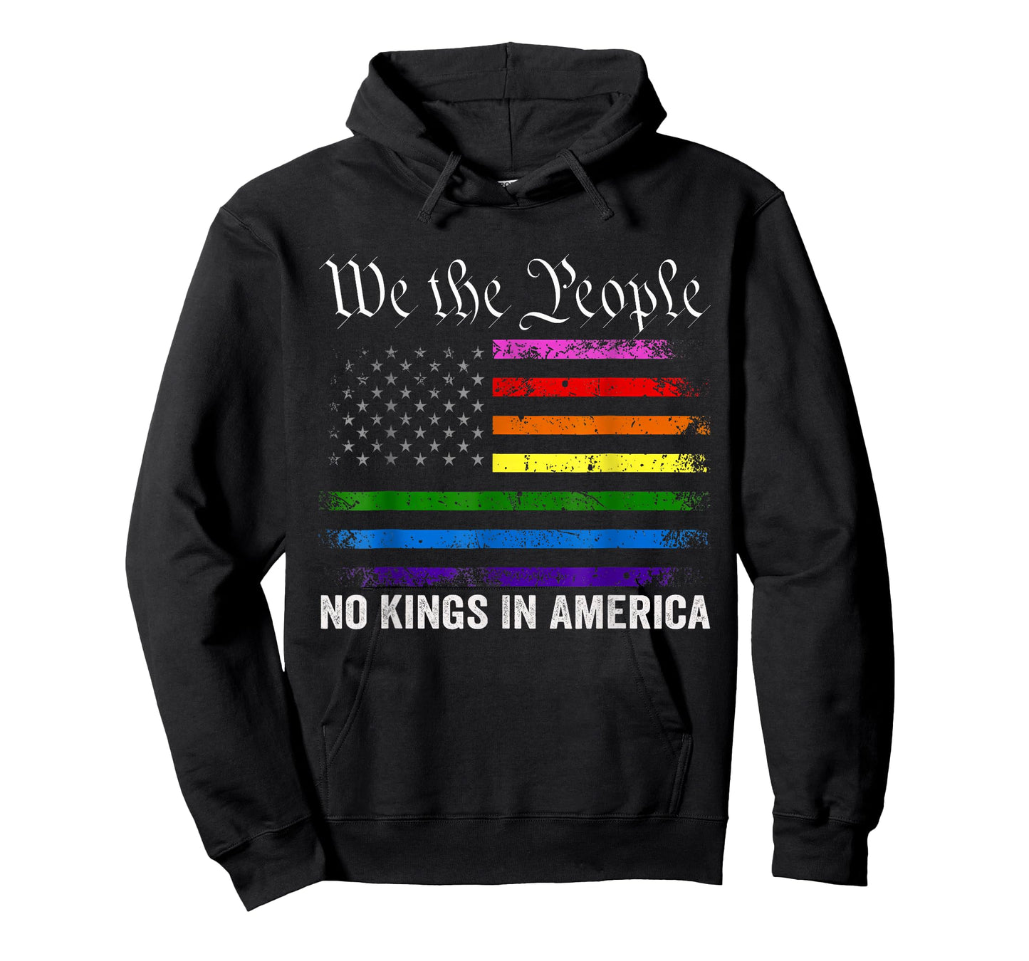 No Kings in America Shirt LGBT American Flag T-Shirt