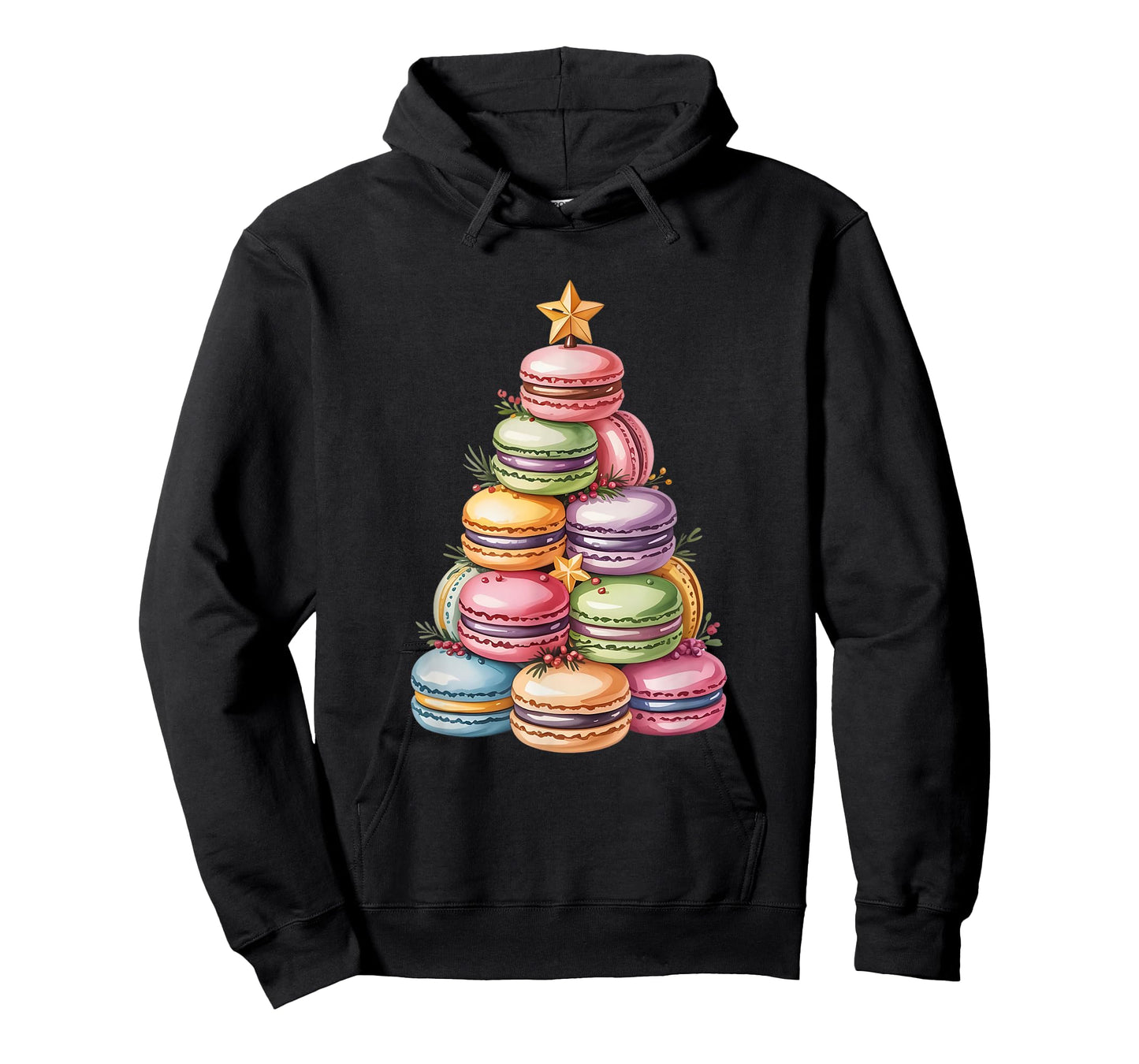 Cute Macaron Cookie Christmas Tree Holiday Baking Aesthetic T-Shirt