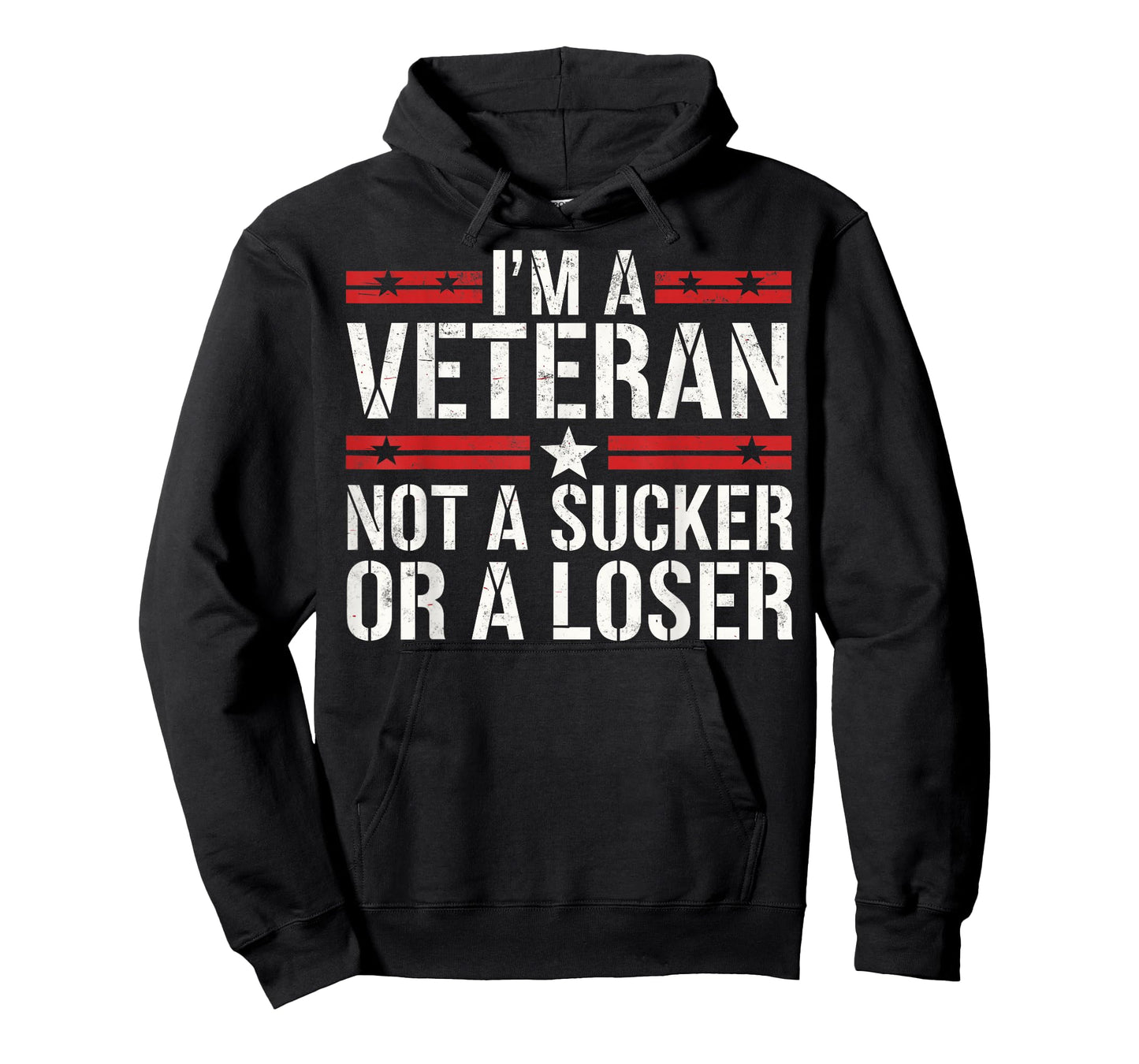 I'm Veteran not Sucker or Loser Patriotic USA Flag Vintage T-Shirt