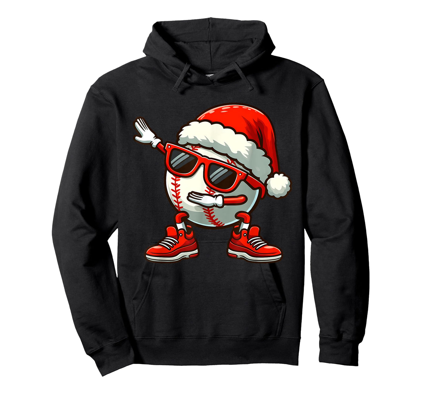 Funny Baseball Ball Santa Hat Dabbing Xmas Pajamas Players T-Shirt