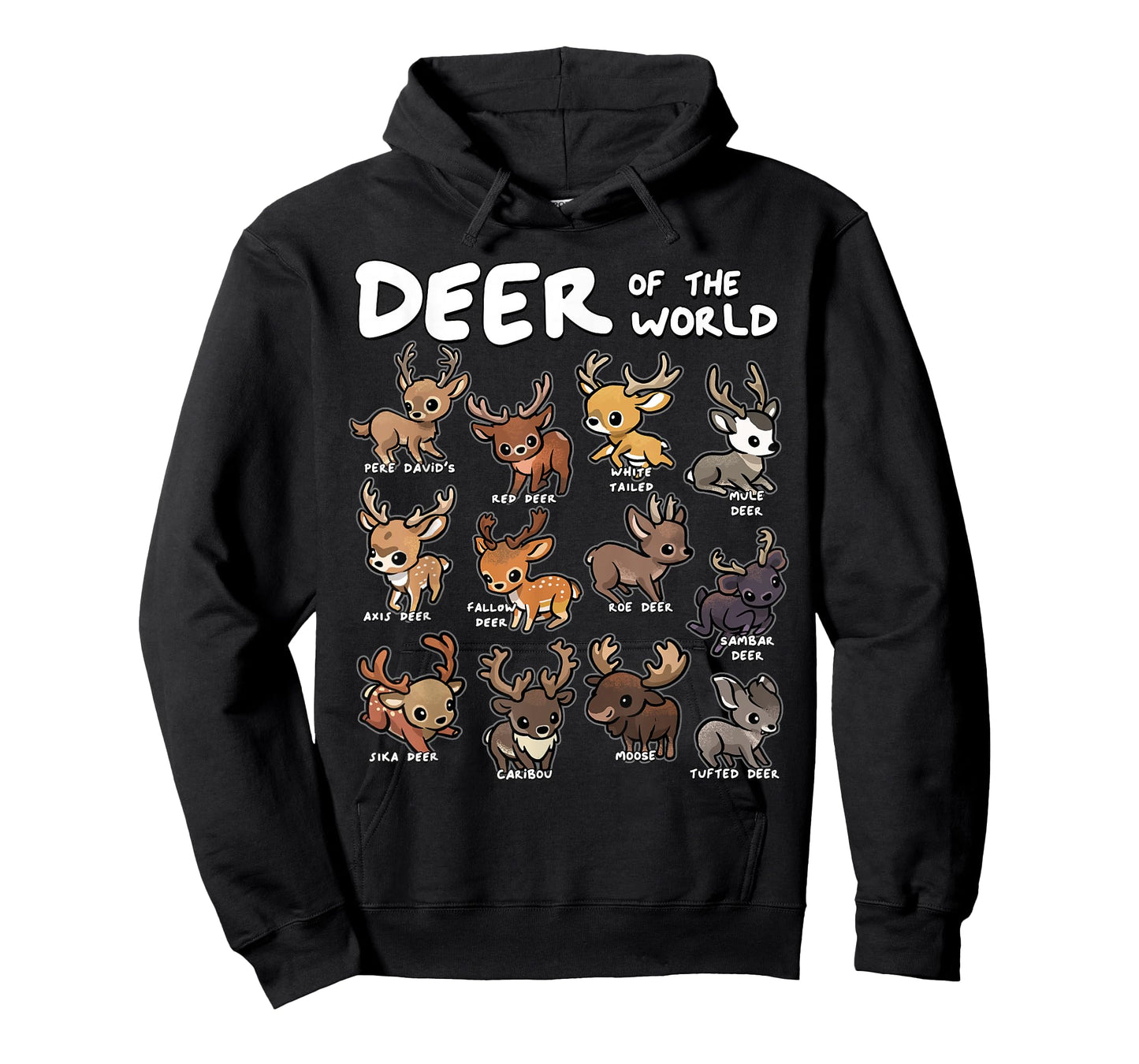 Deer Shirt Deer of The World Educational Deer Lover Hunter T-Shirt