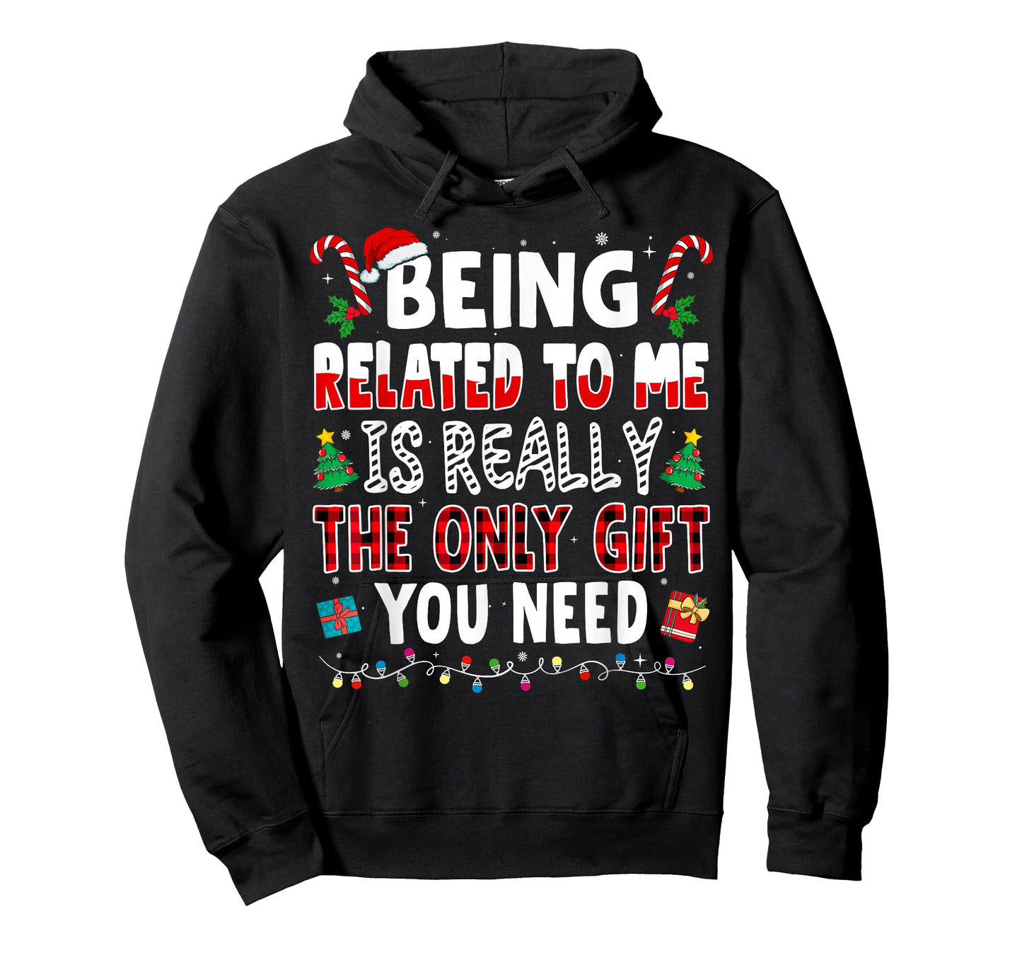 Funny Christmas Family Xmas Pajamas Being Related to Me T-Shirt
