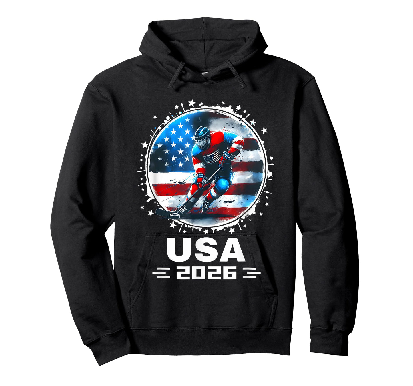 USA Team 2026 United States American Flag Hockey USA T-Shirt