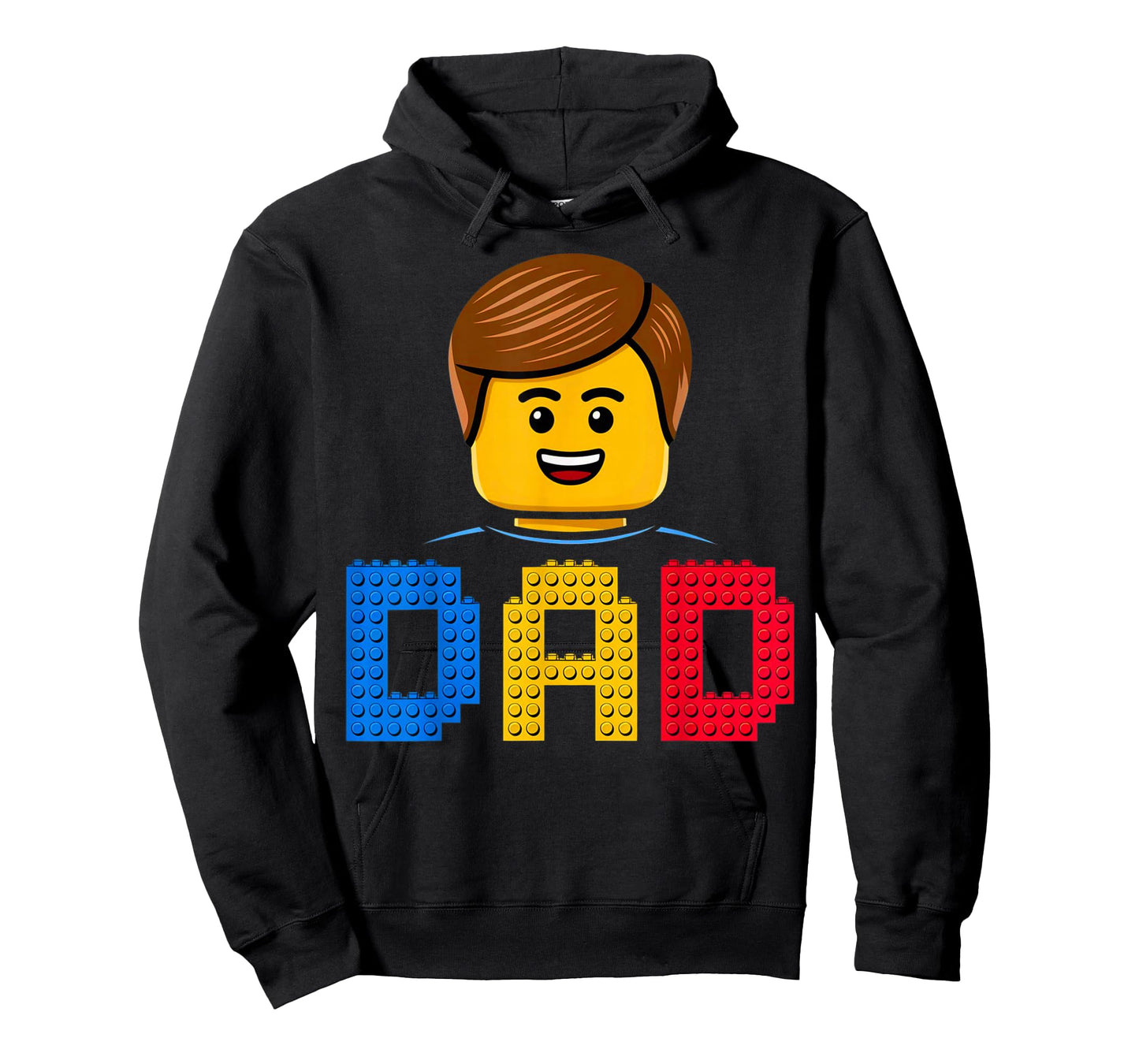 Family Dad Master Builder Building Bricks Blocks Fathers Day T-Shirt