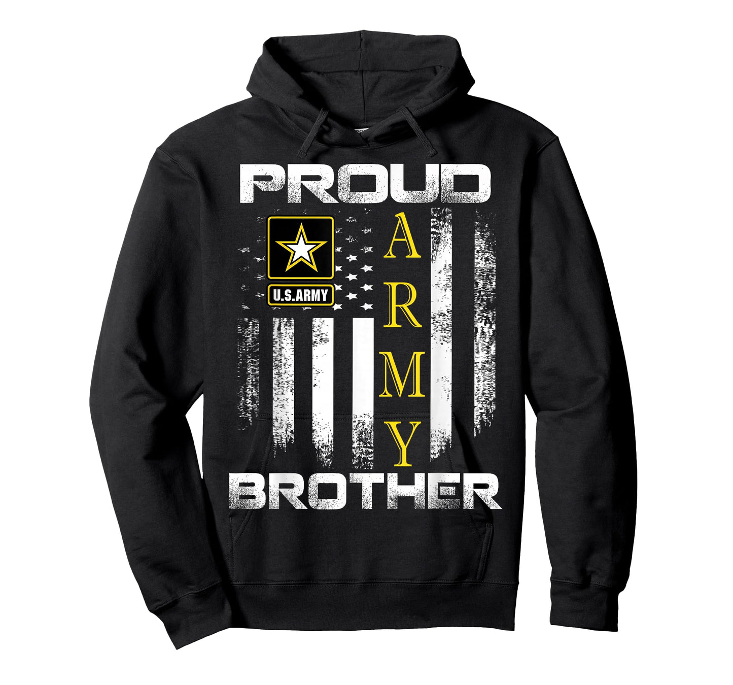 Vintage Proud Army Brother with American Flag Gift T-Shirt