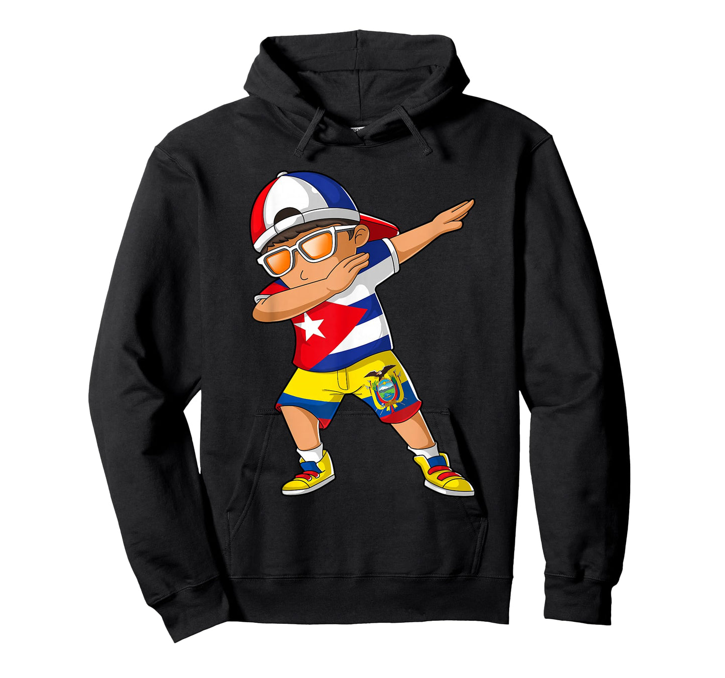 Half Cuban Half Ecuadorian Boy Kid Cuba Ecuador Flag T-Shirt