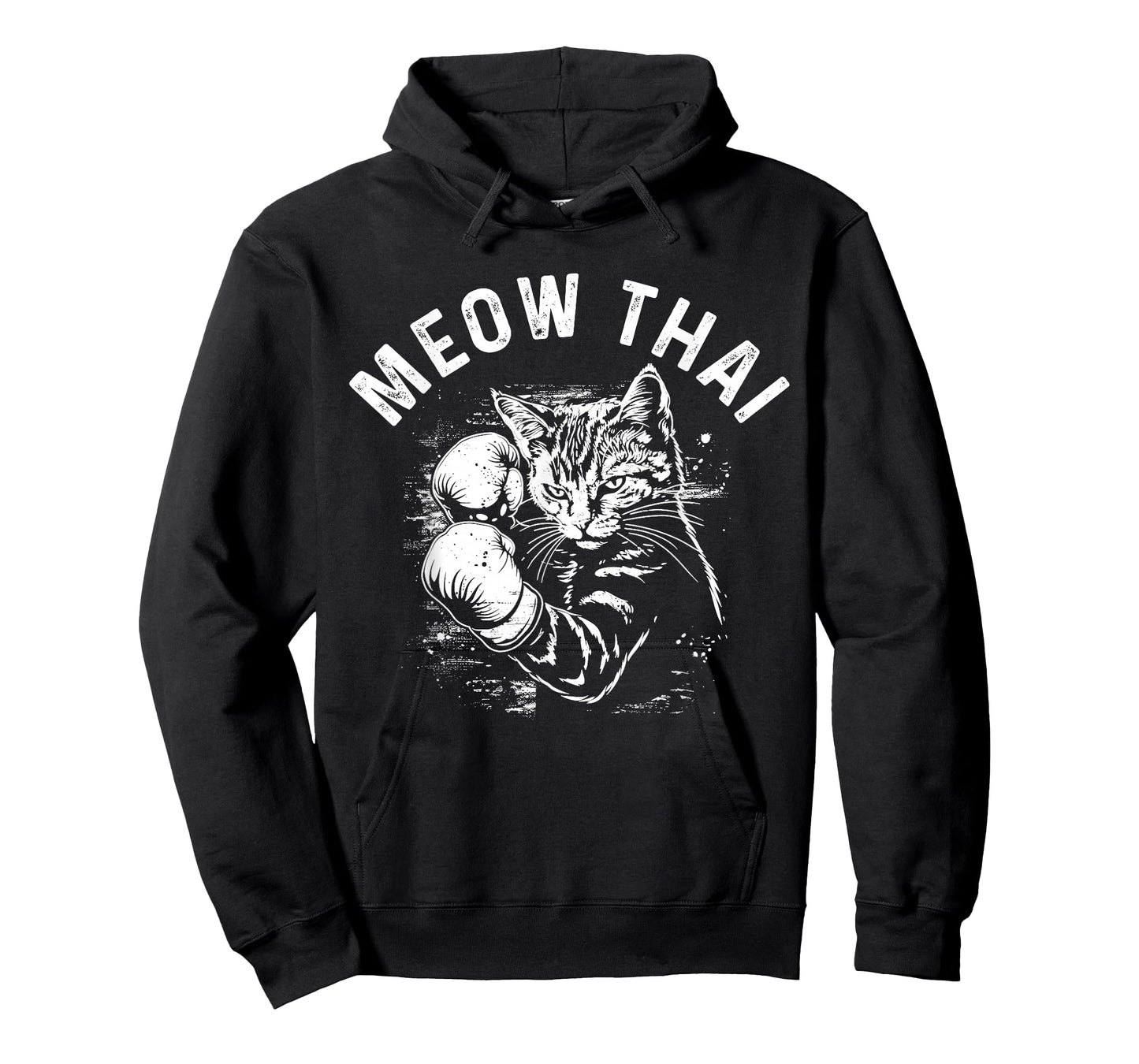 Meow Thai Funny Muay Thai Boxing Cat Martial Arts MMA Boxer T-Shirt