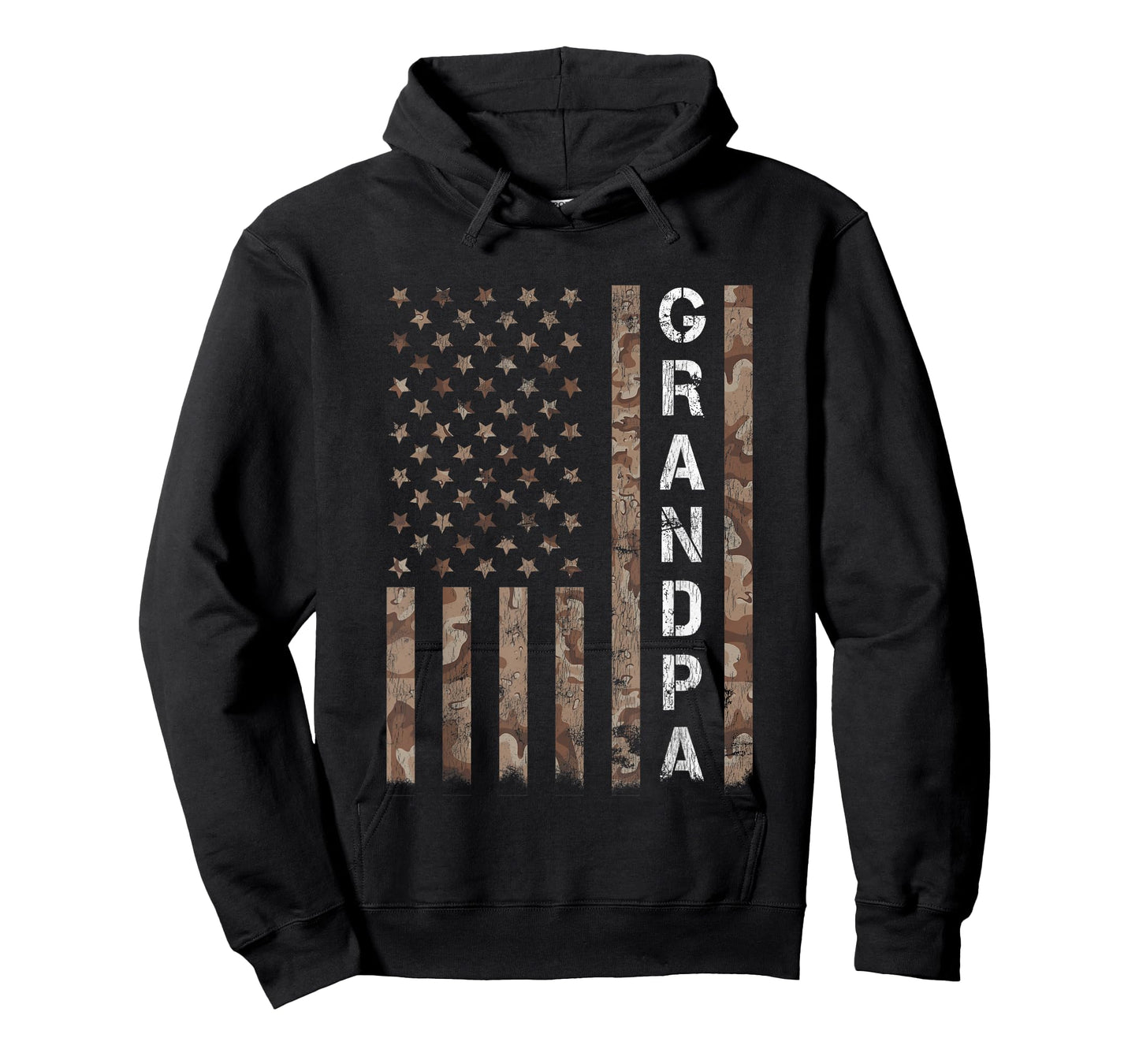 Mens Grandpa Grandfather American Flag Fathers Day Men T-Shirt