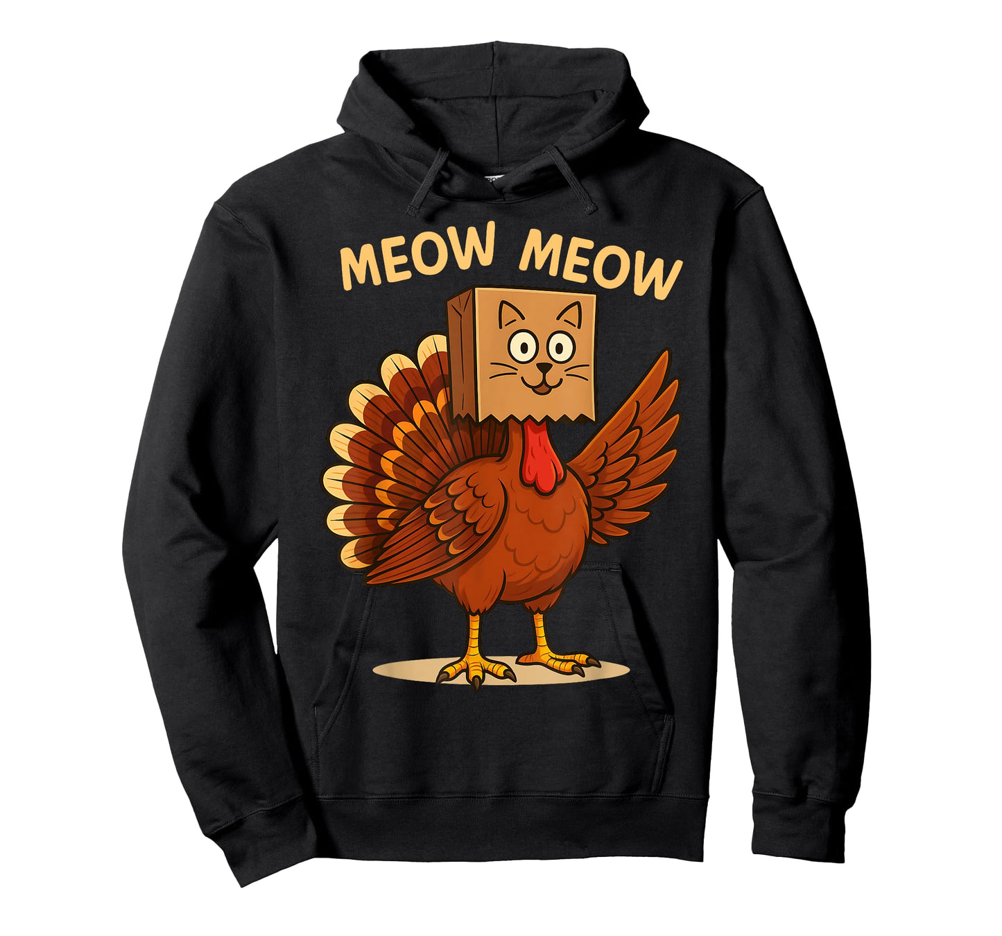 Turkey Cat Meow Funny Thanksgiving Men Women Boy Girl Kid T-Shirt