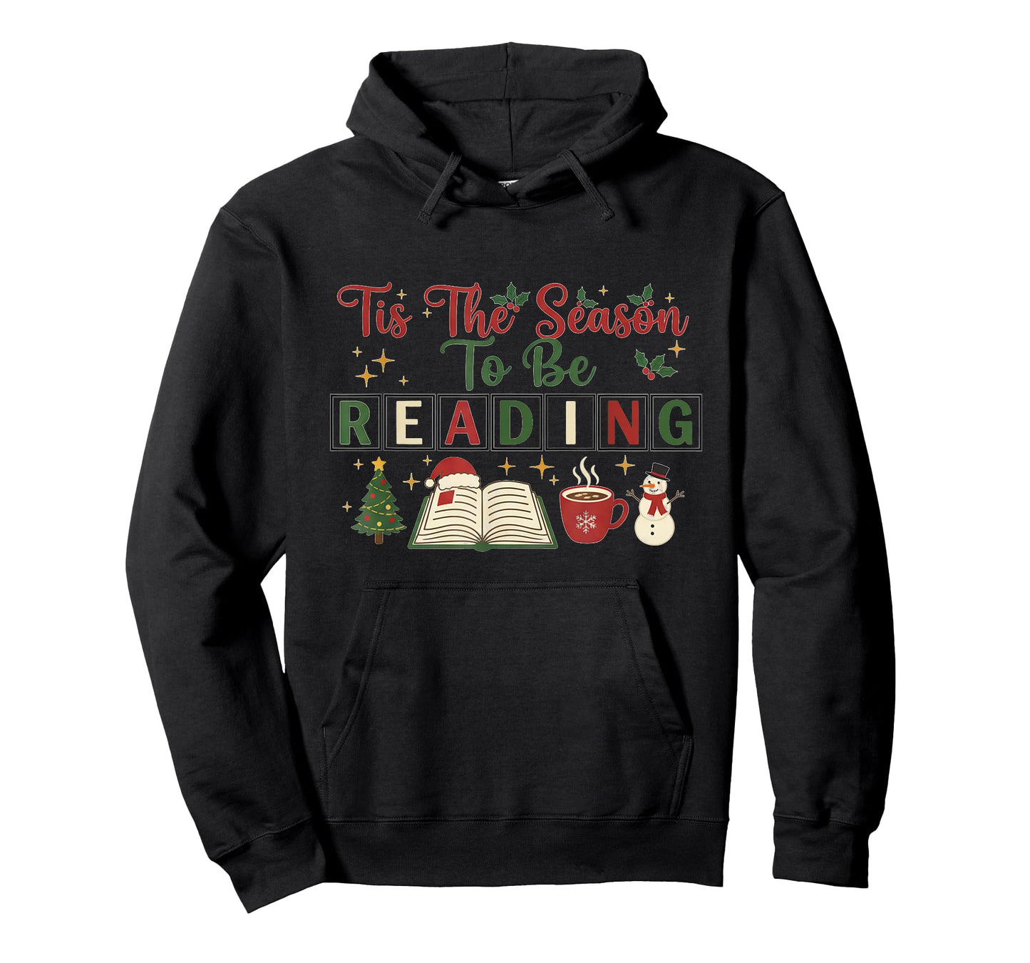 Xmas Books Tis The Season to Be Reading Funny Book Lover T-Shirt