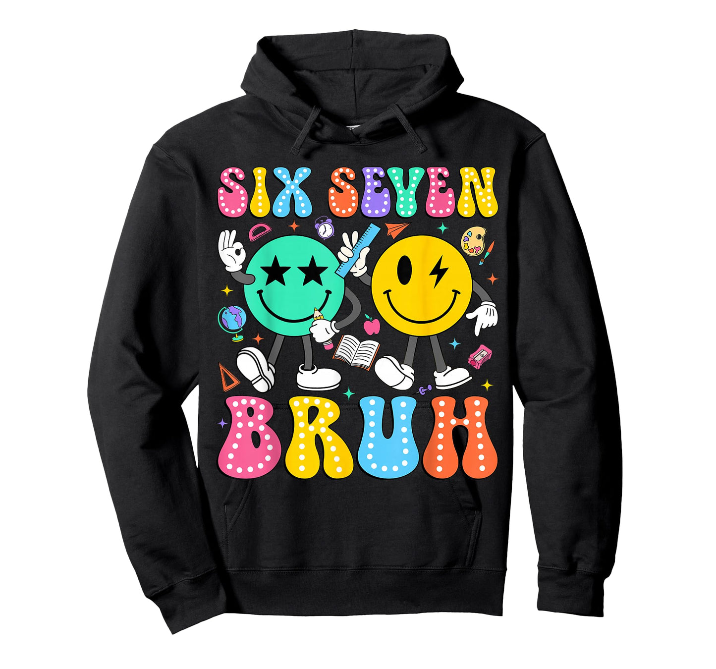 67 Days of School Six Seven Bruh Meme Smile Face Boy Kids T-Shirt